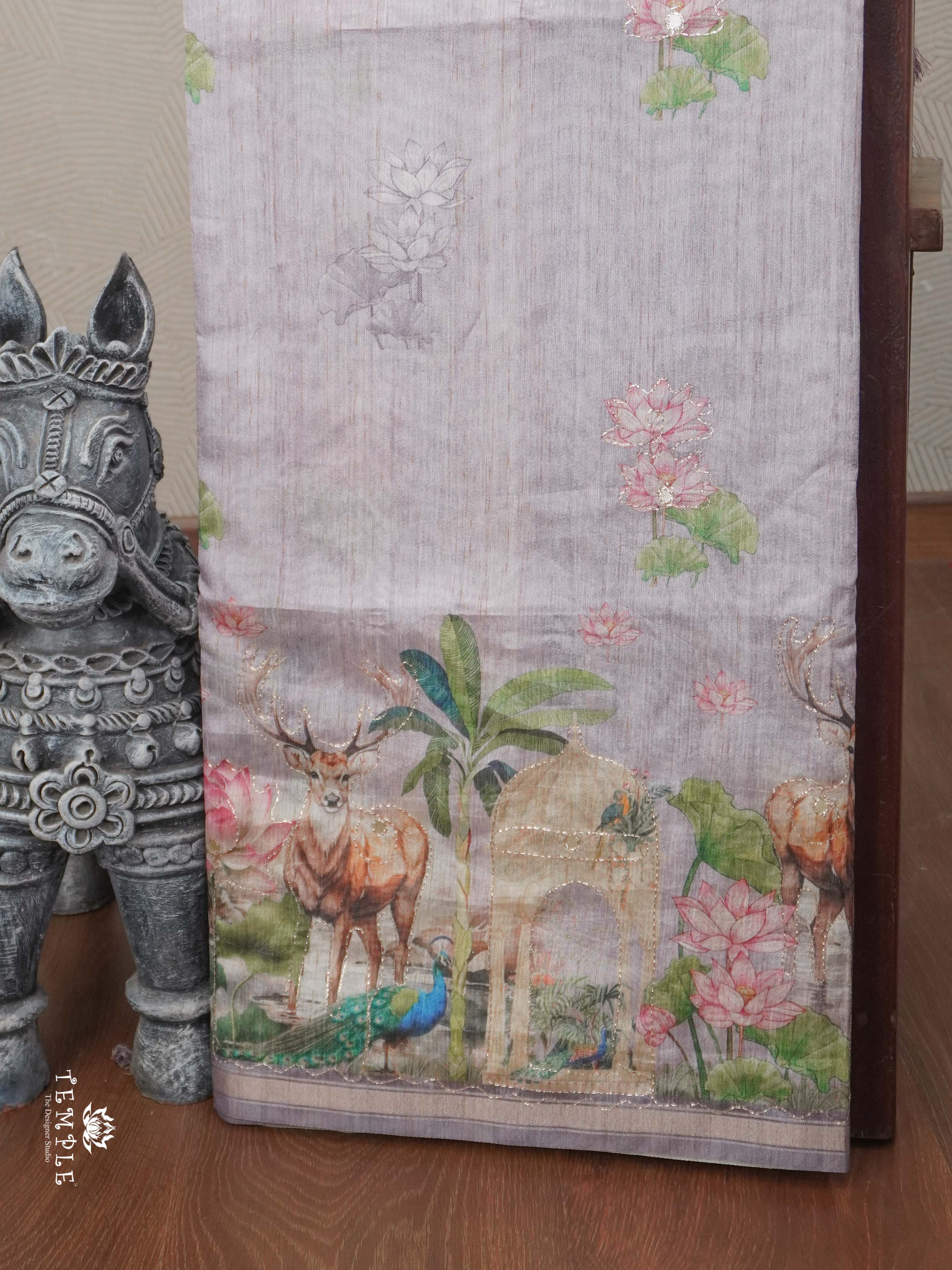 Printed Chanderi Cotton Saree | TTDS2724