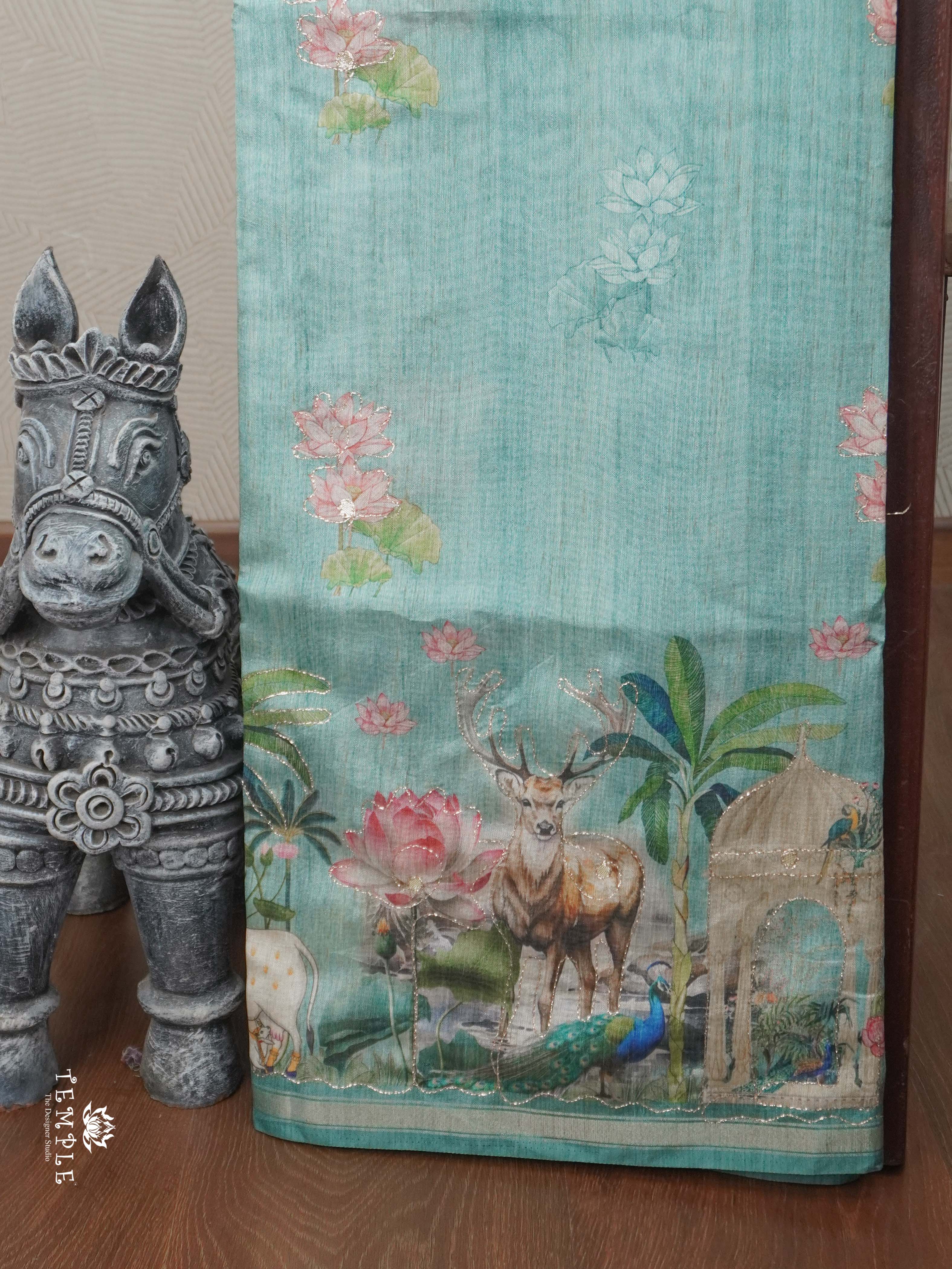 Printed Chanderi Cotton Saree | TTDS2724