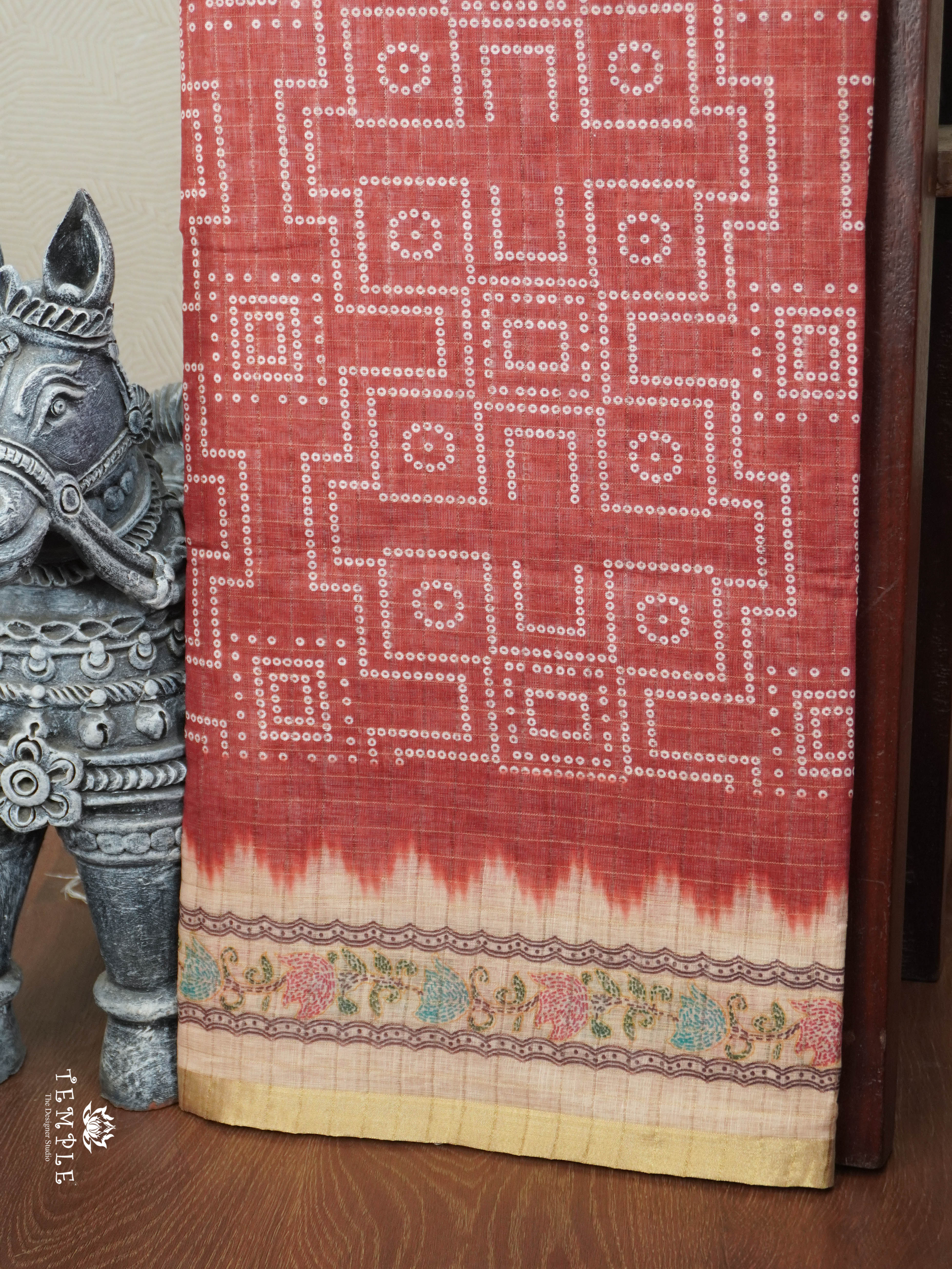 Linen Cotton Saree | TTDS2808