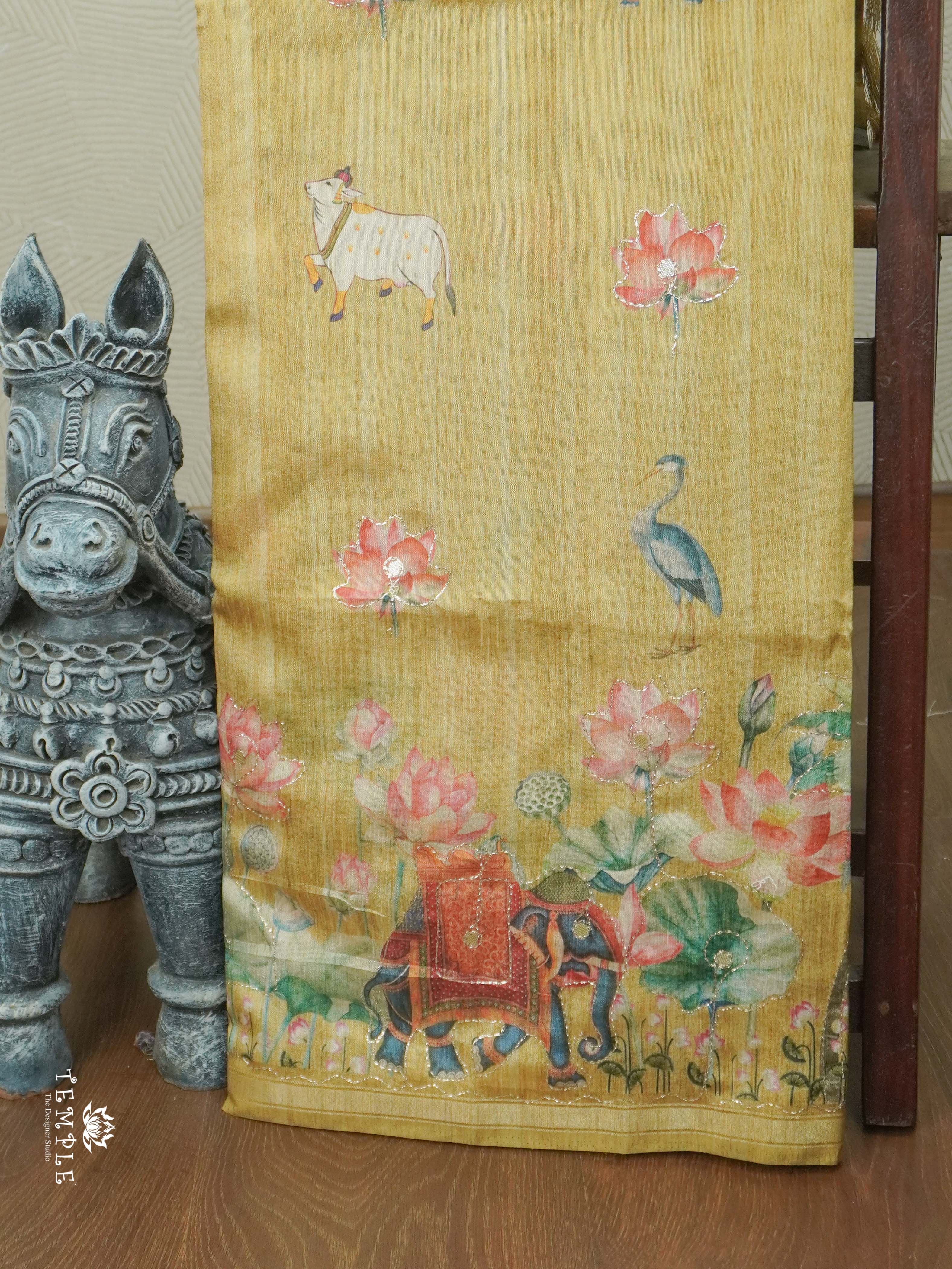 Printed Chanderi Cotton Saree | TTDS2724