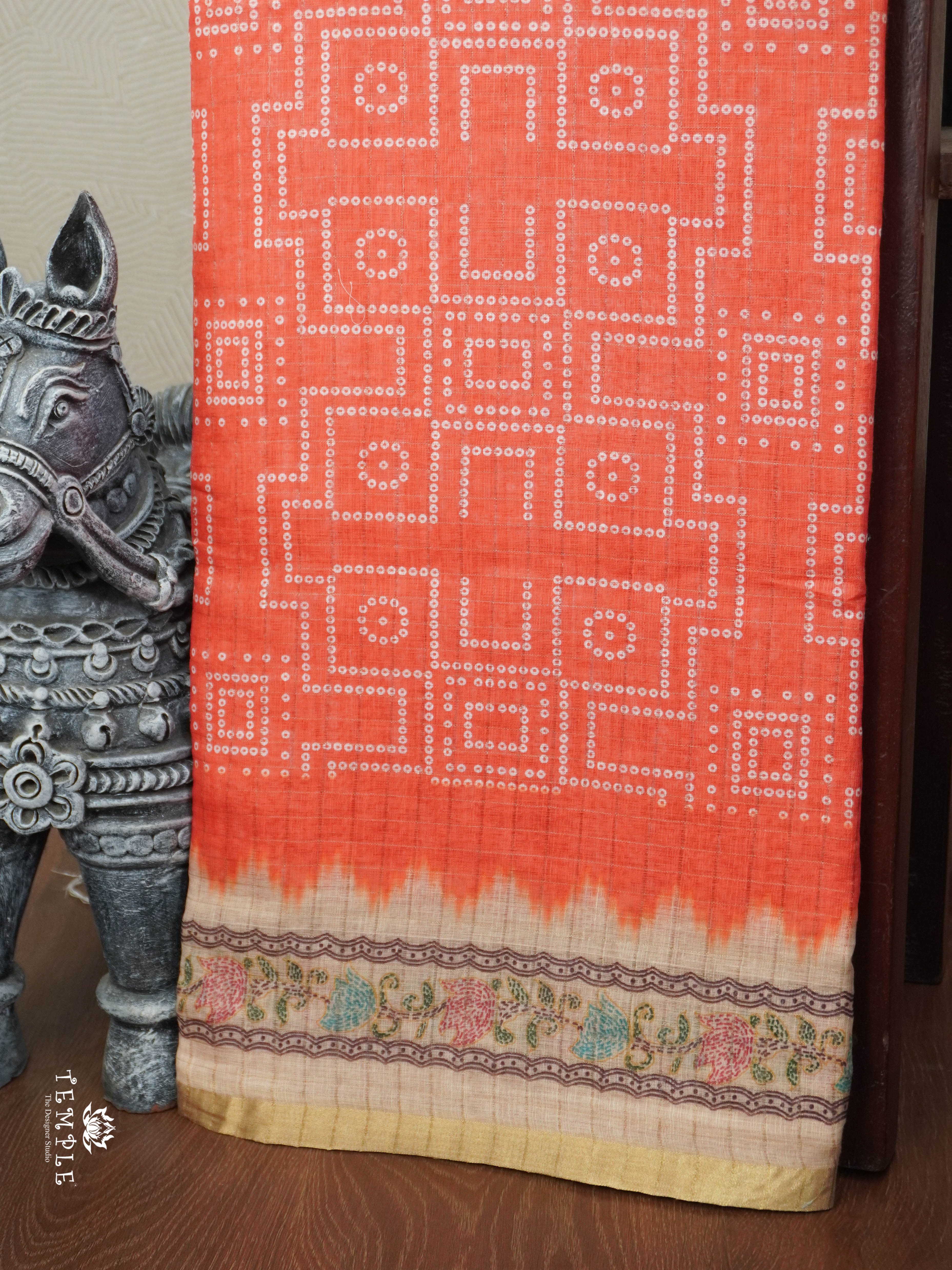 Linen Cotton Saree | TTDS2808.