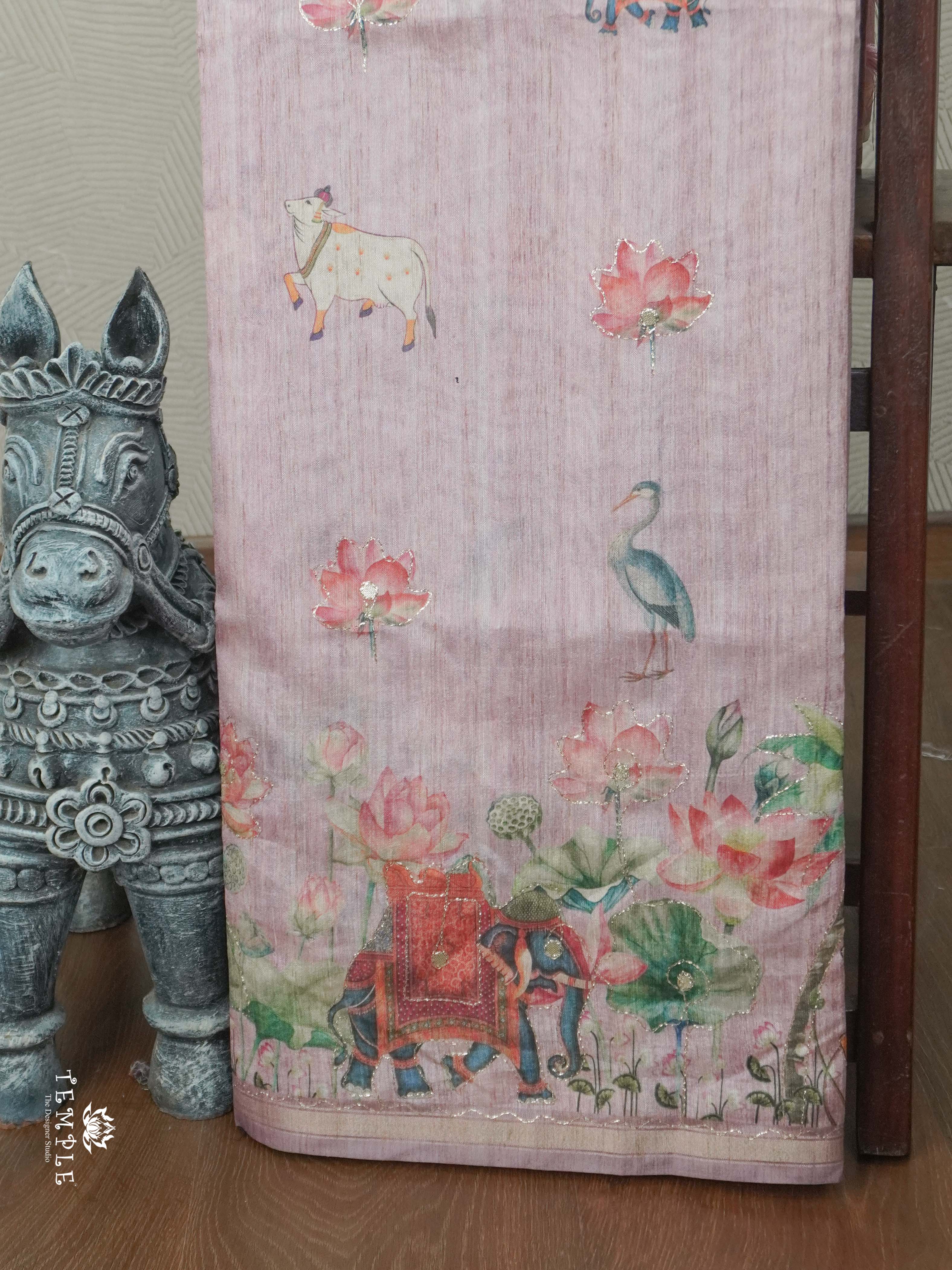 Printed Chanderi Cotton Saree | TTDS2724