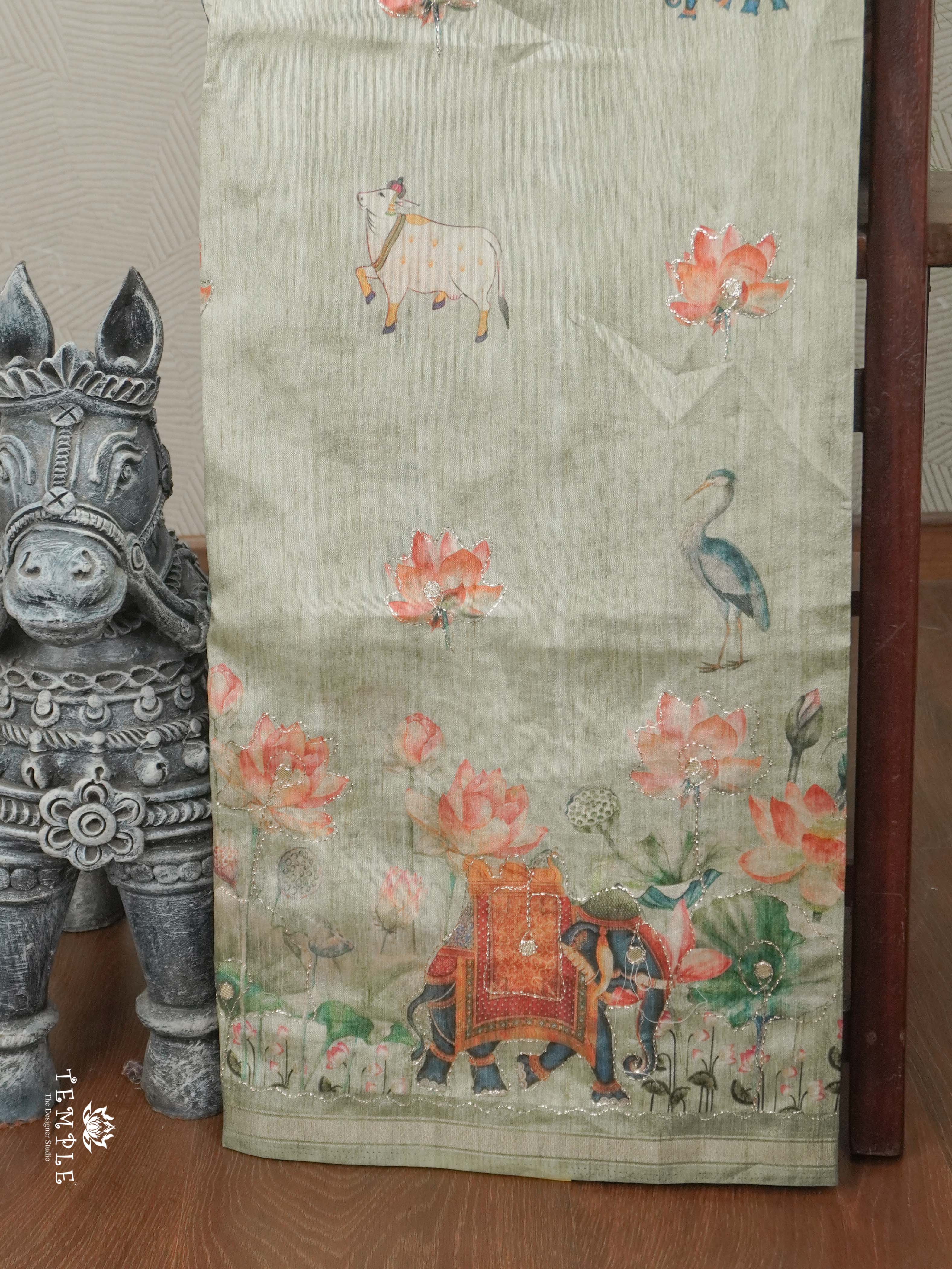 Printed Chanderi Cotton Saree | TTDS2724