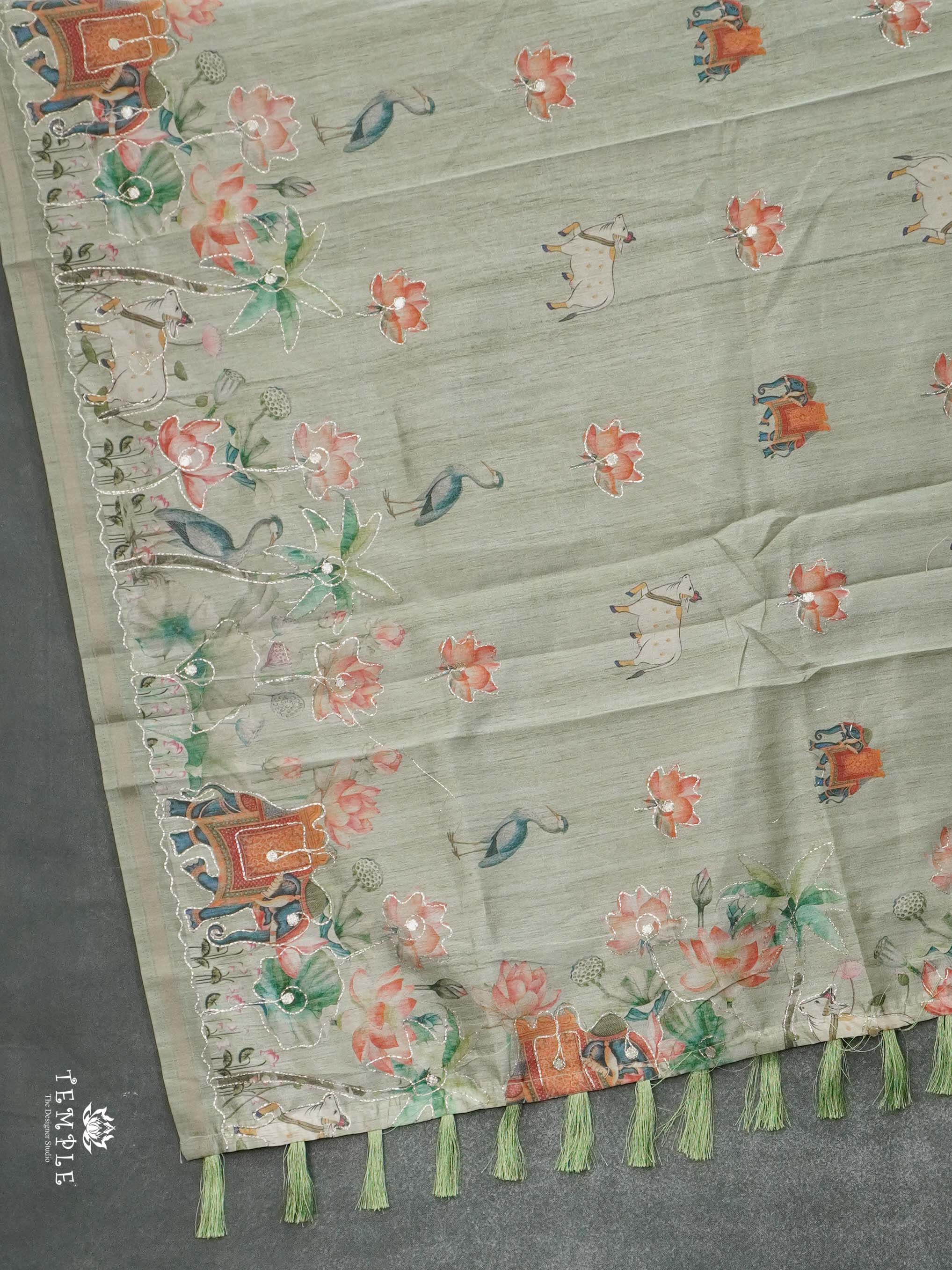 Printed Chanderi Cotton Saree | TTDS2724