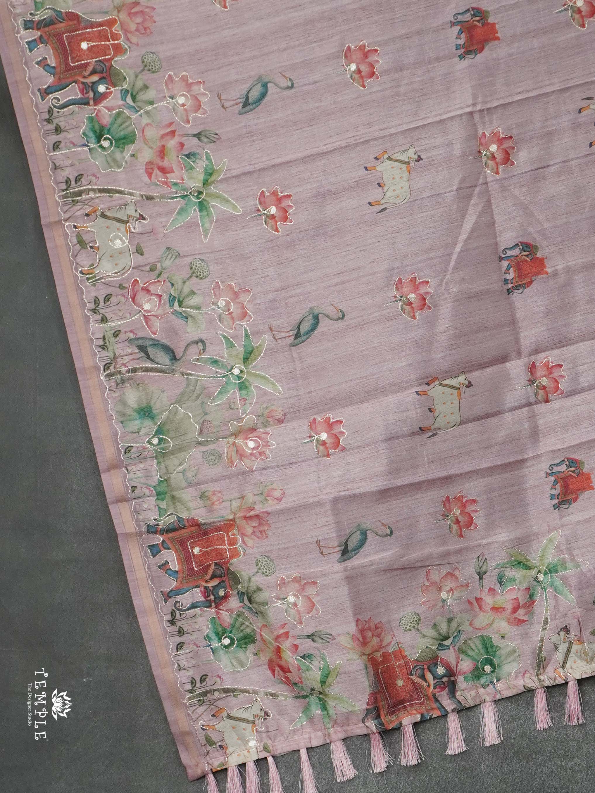 Printed Chanderi Cotton Saree | TTDS2724