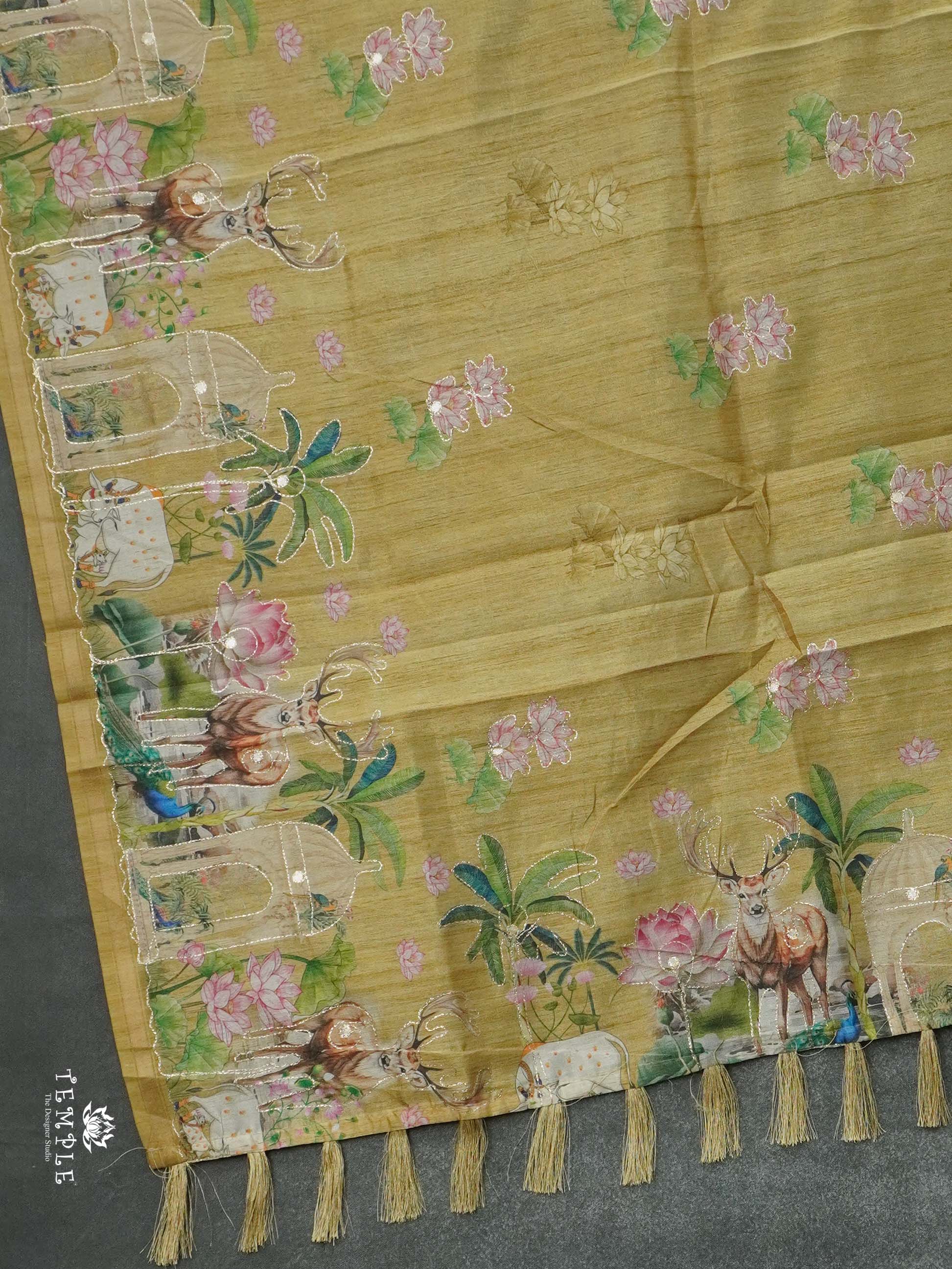 Printed Chanderi Cotton Saree | TTDS2724