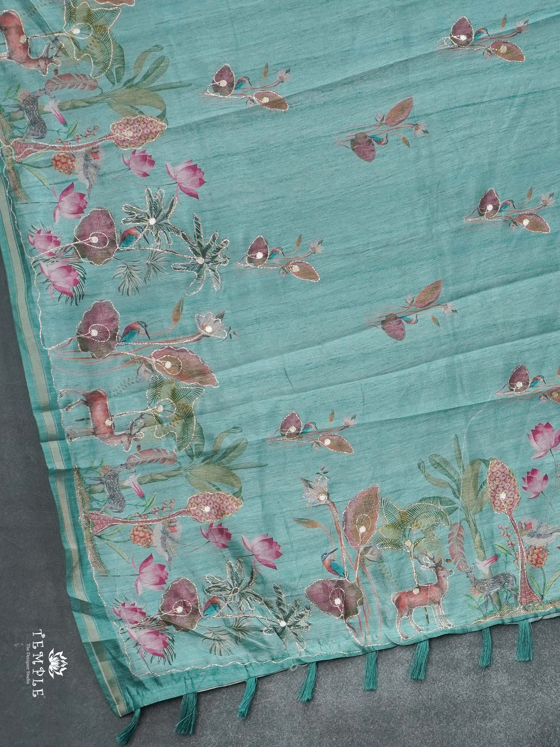 Printed Chanderi Cotton Saree | TTDS2724