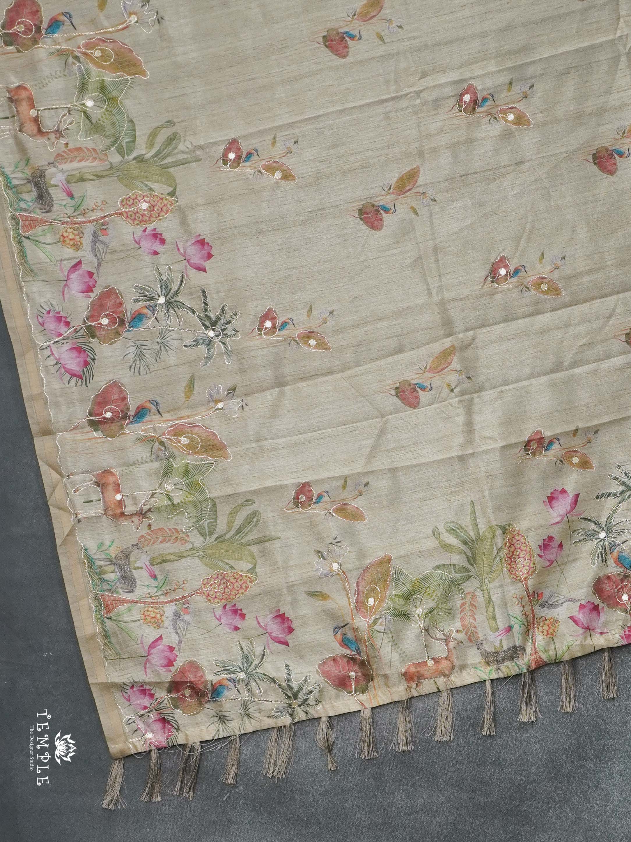 Printed Chanderi Cotton Saree | TTDS2724