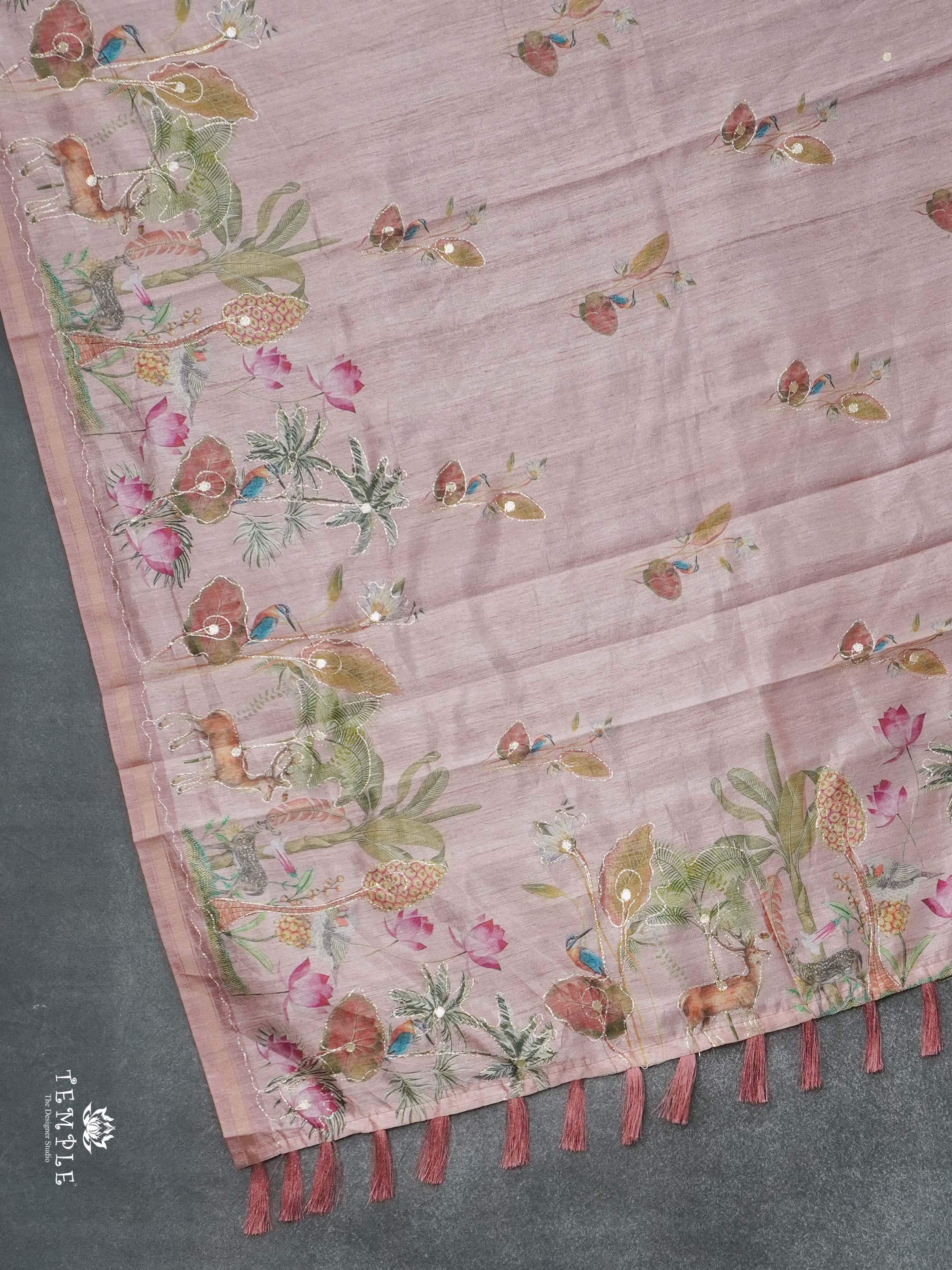 Printed Chanderi Cotton Saree | TTDS2724
