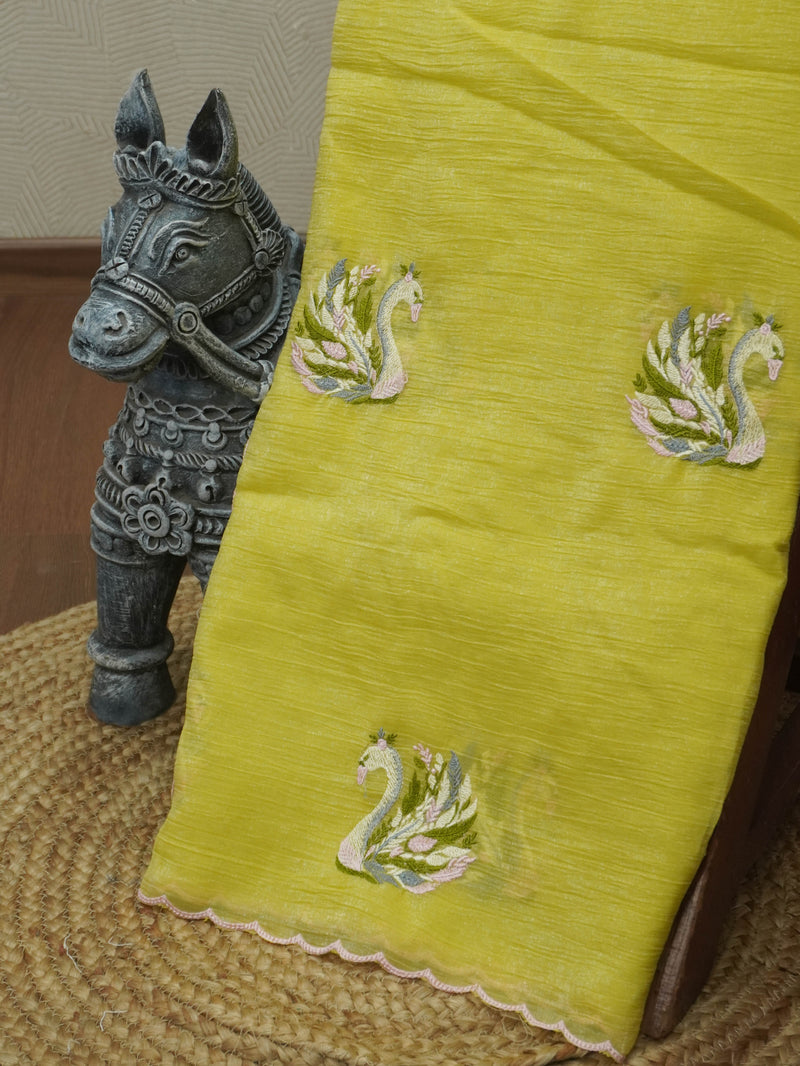 Crushed Organza Saree | TTDS3660
