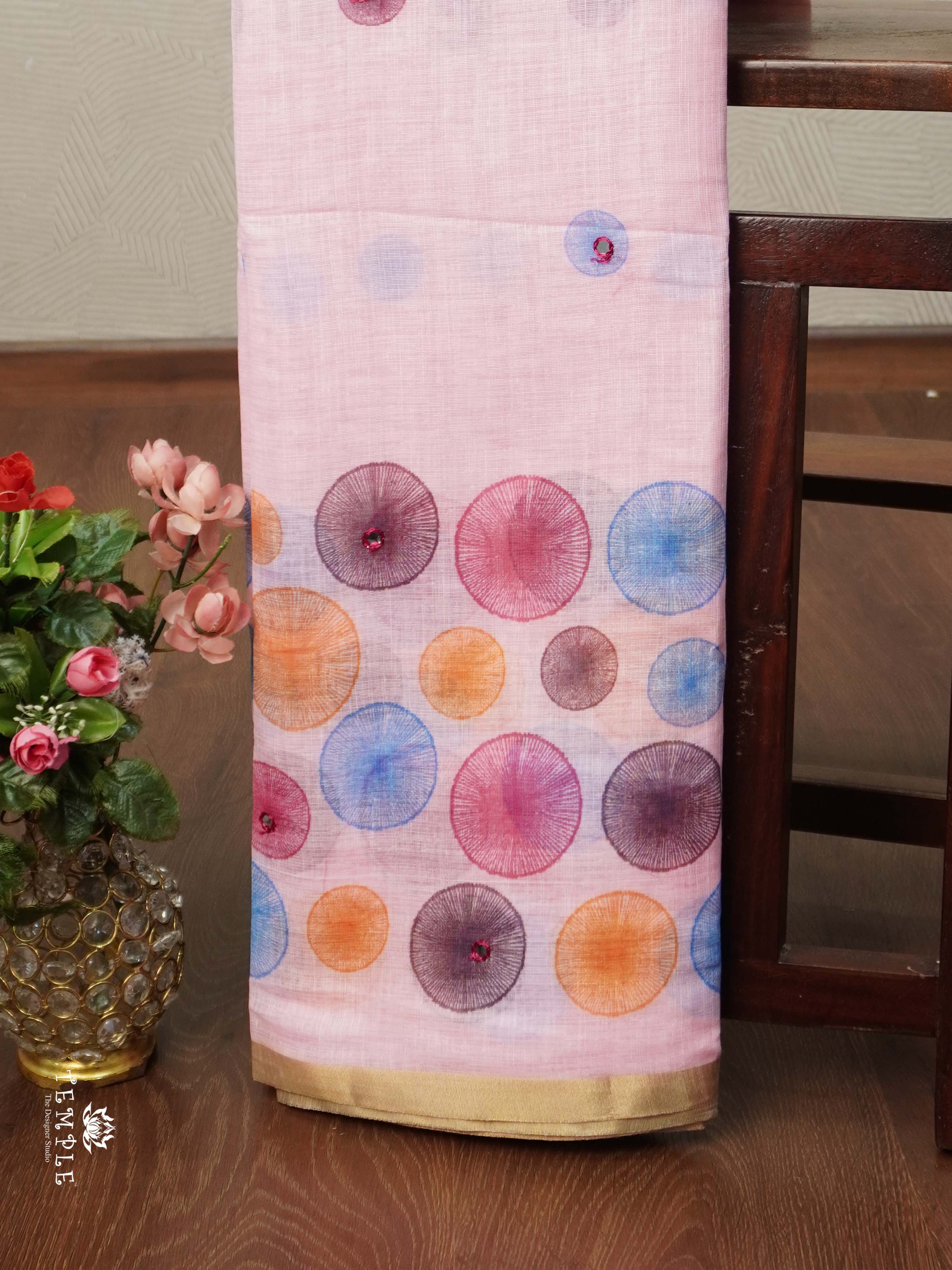 Linen Cotton Saree | TTDS2323