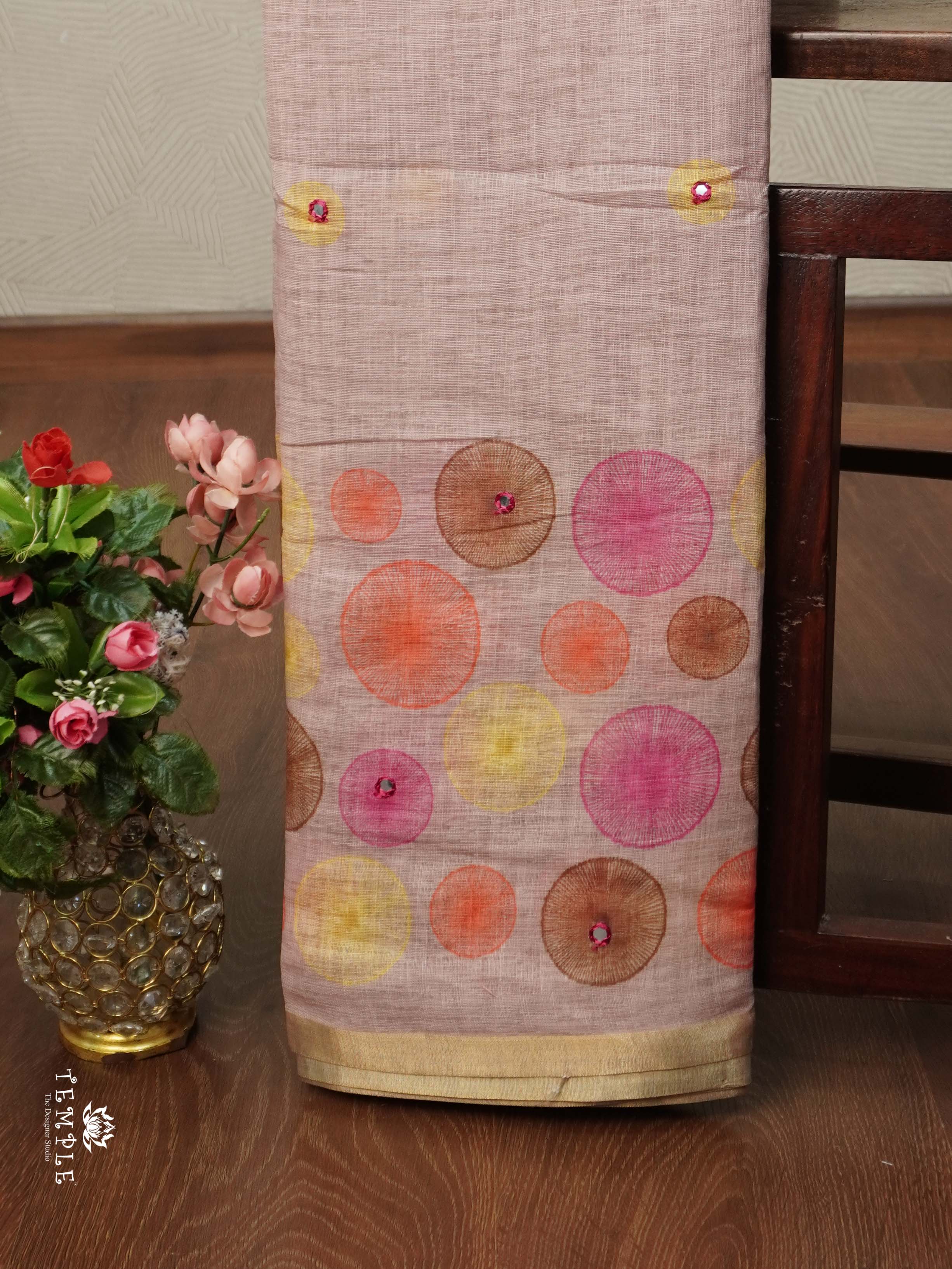 Linen Cotton Saree | TTDS2323