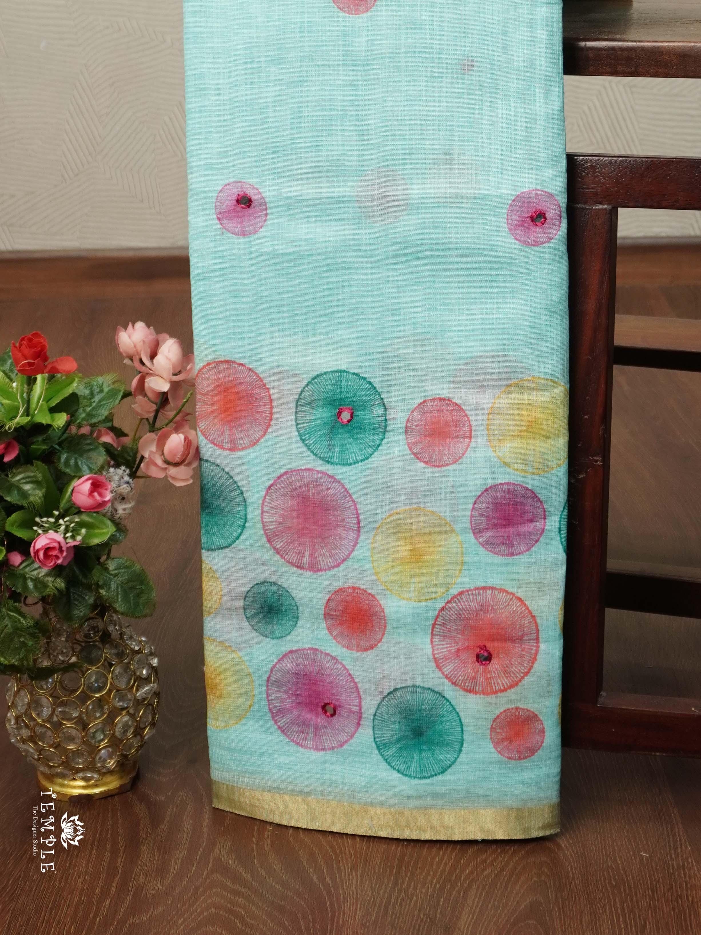 Linen Cotton Saree | TTDS2323