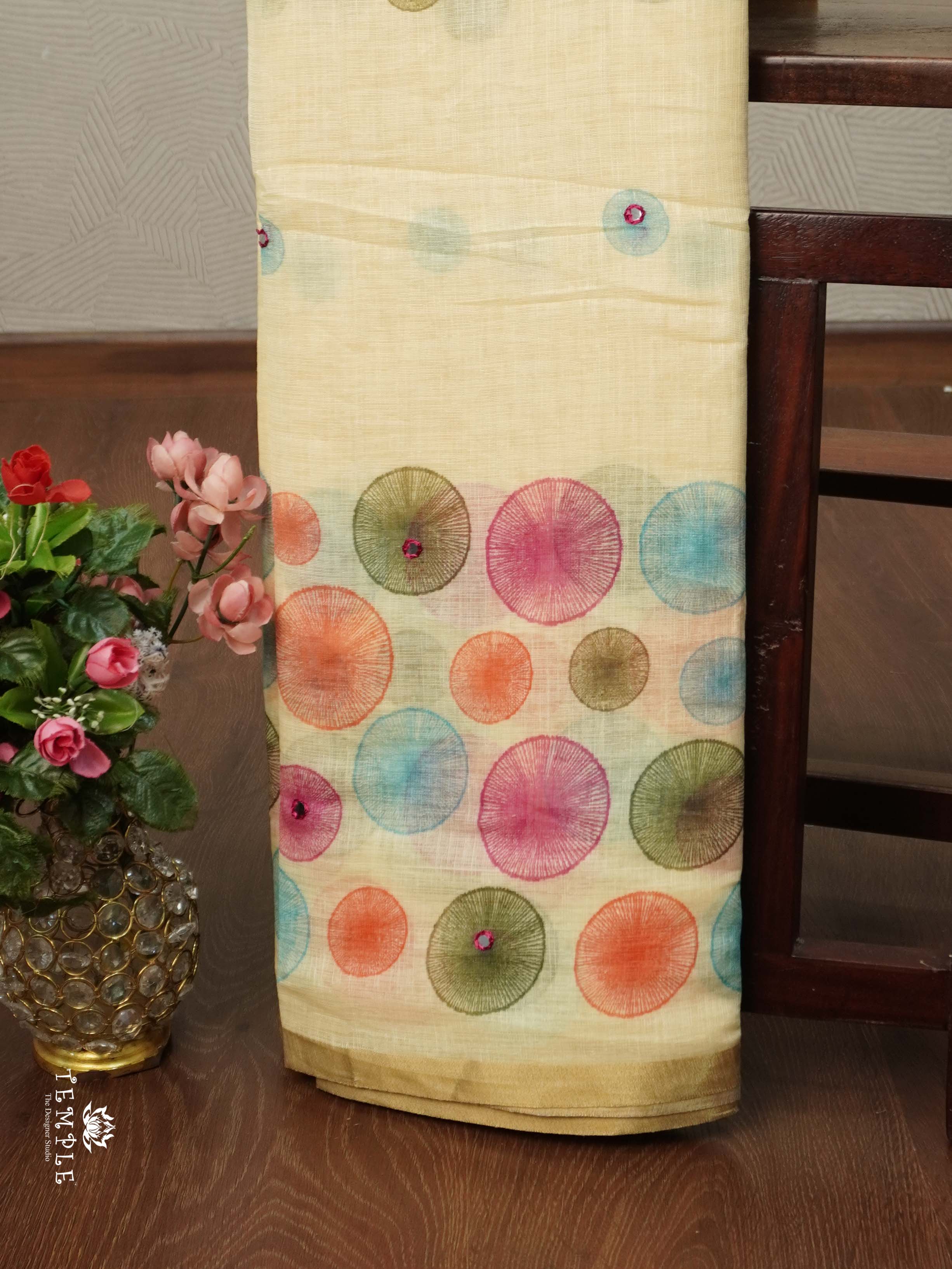 Linen Cotton Saree | TTDS2323