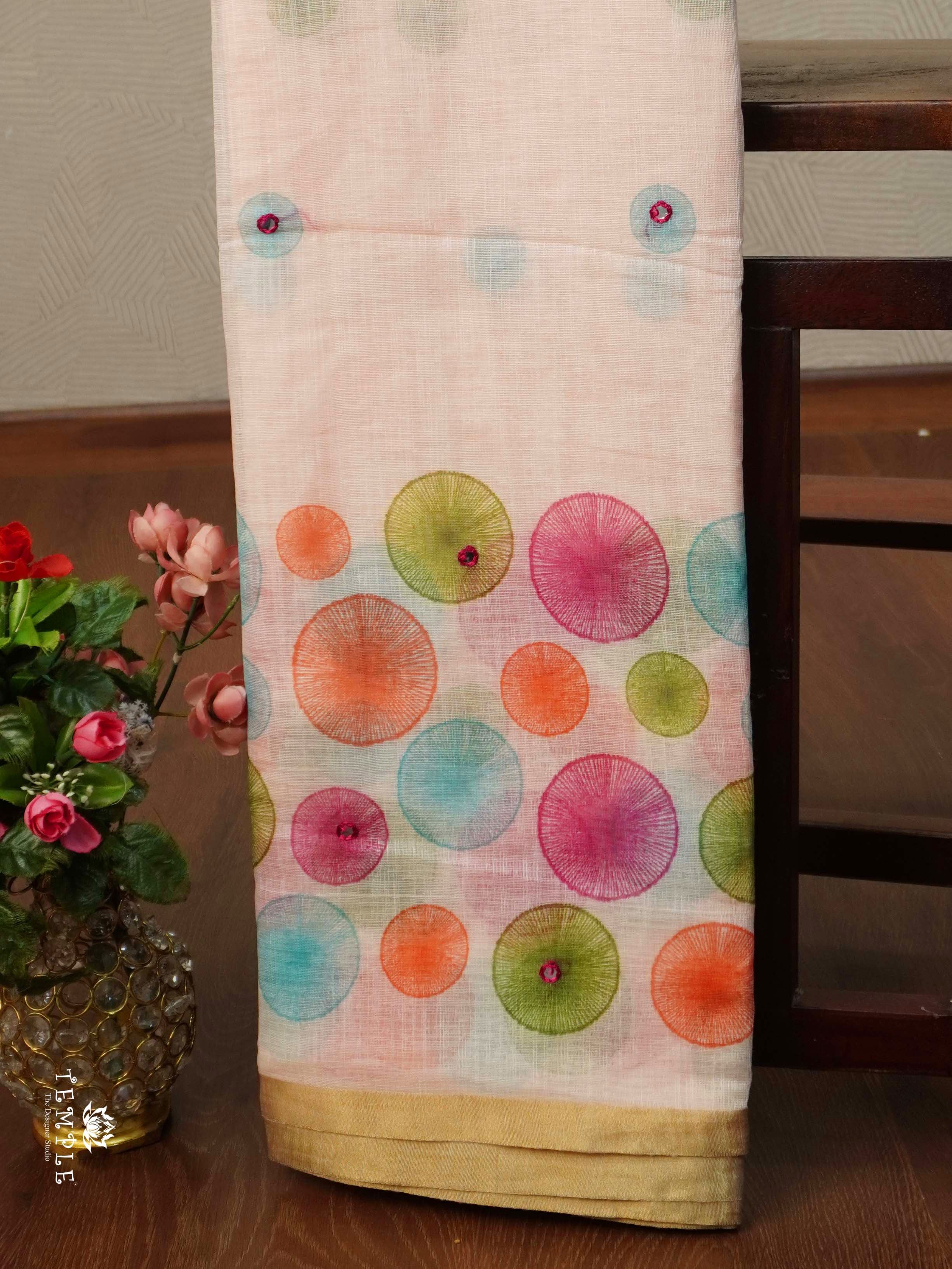 Linen Cotton Saree | TTDS2323