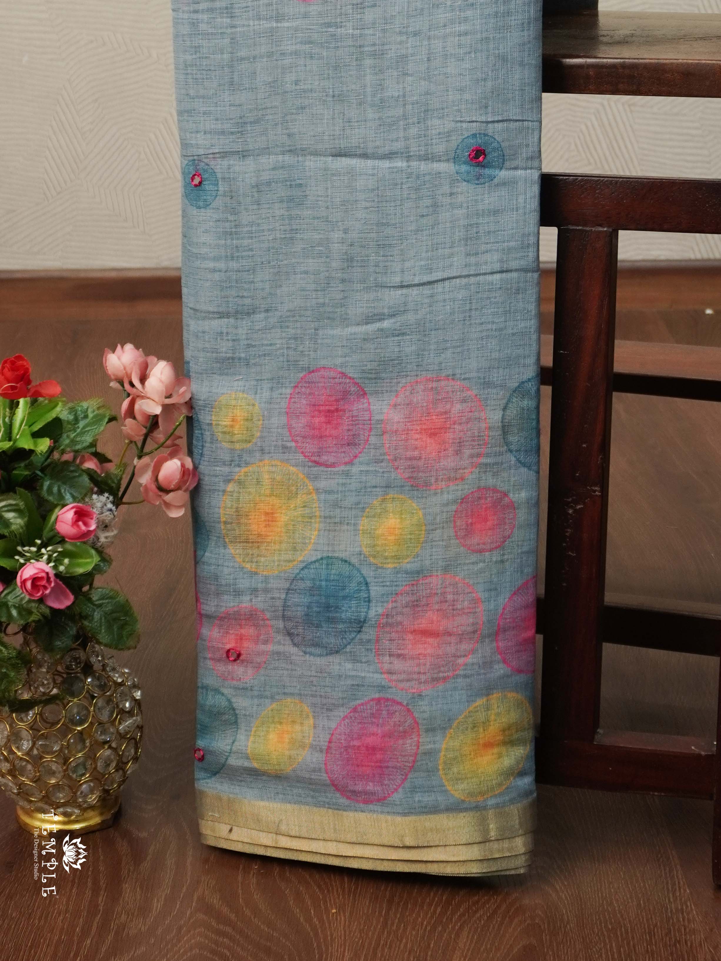 Linen Cotton Saree | TTDS2323