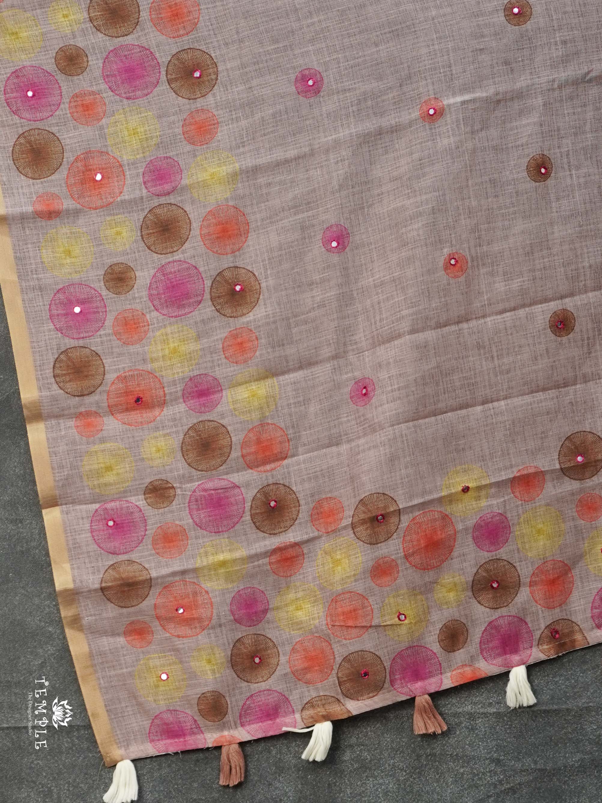 Linen Cotton Saree | TTDS2323