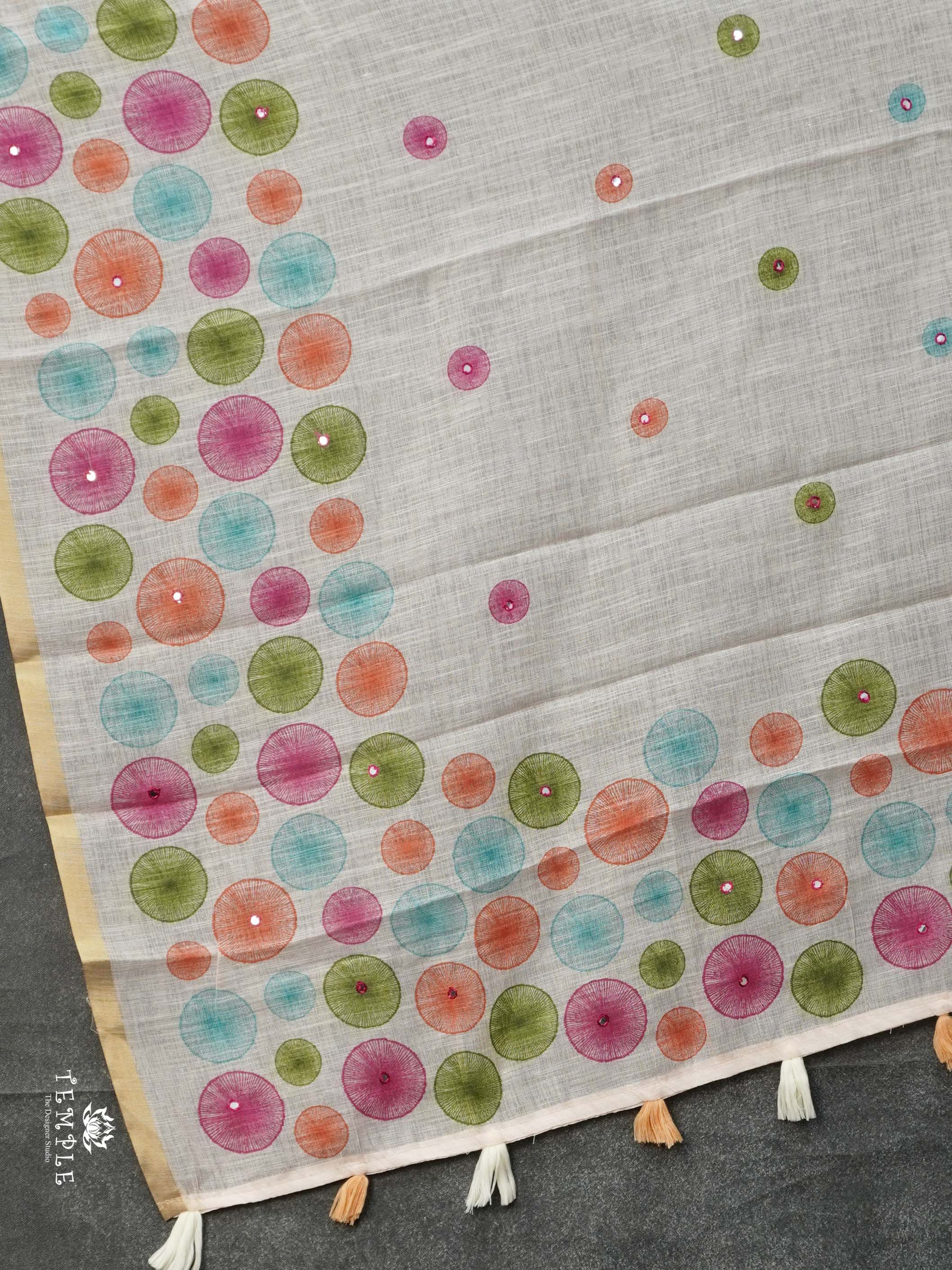 Linen Cotton Saree | TTDS2323