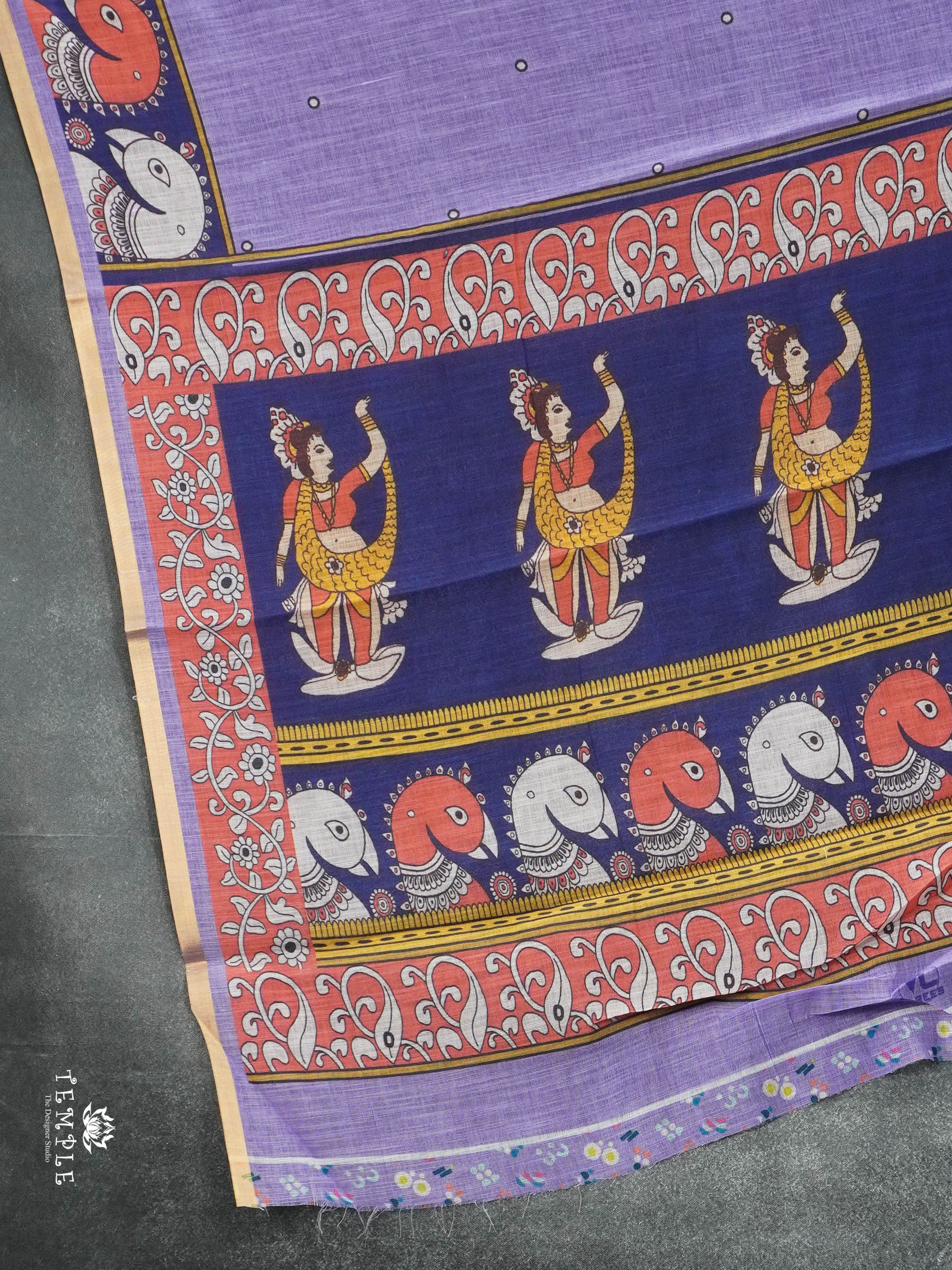 Kalamkari Linen cotton saree | TTDS2813