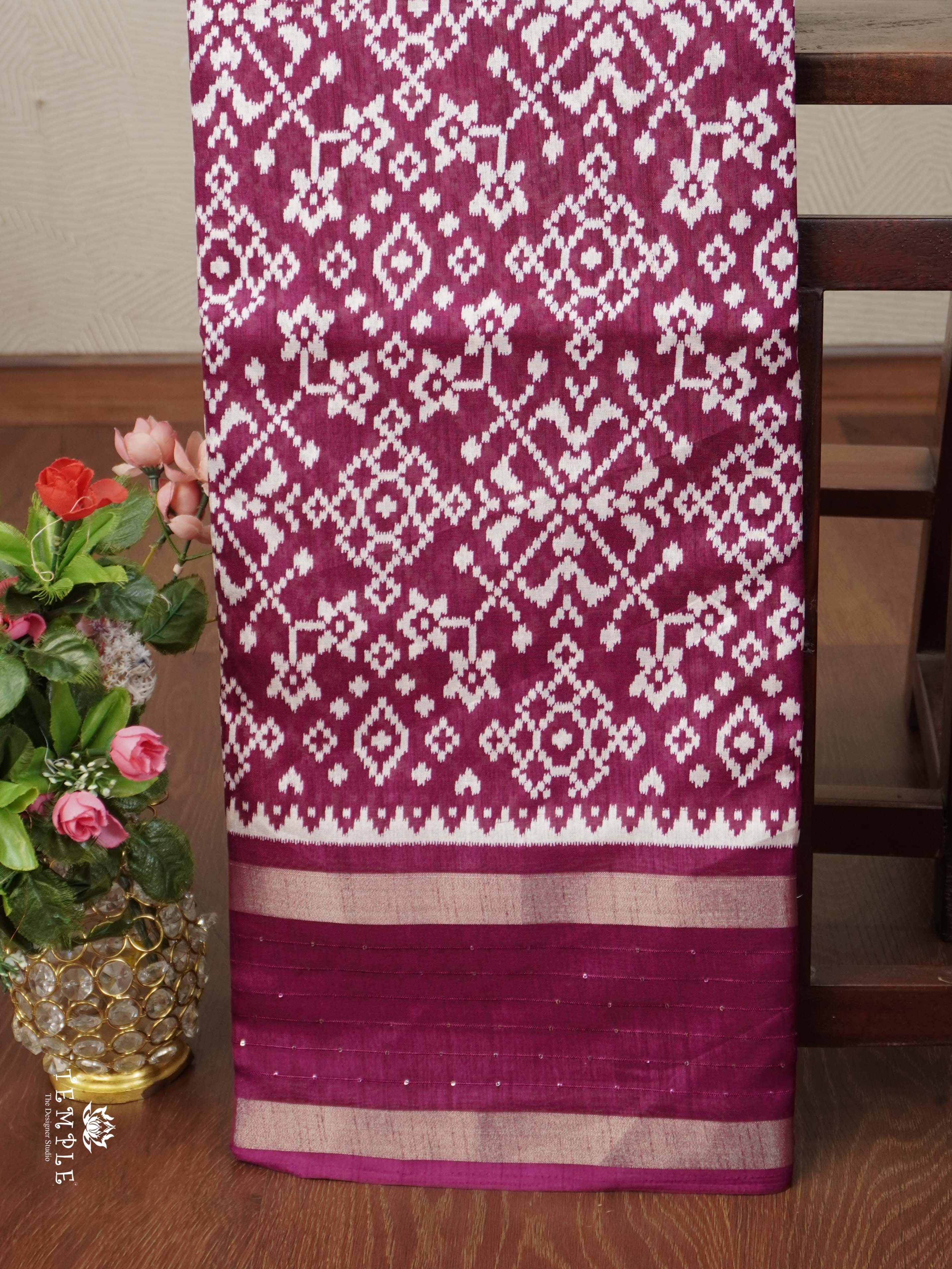 Ikkat Printed Dola Saree | TTDS2333