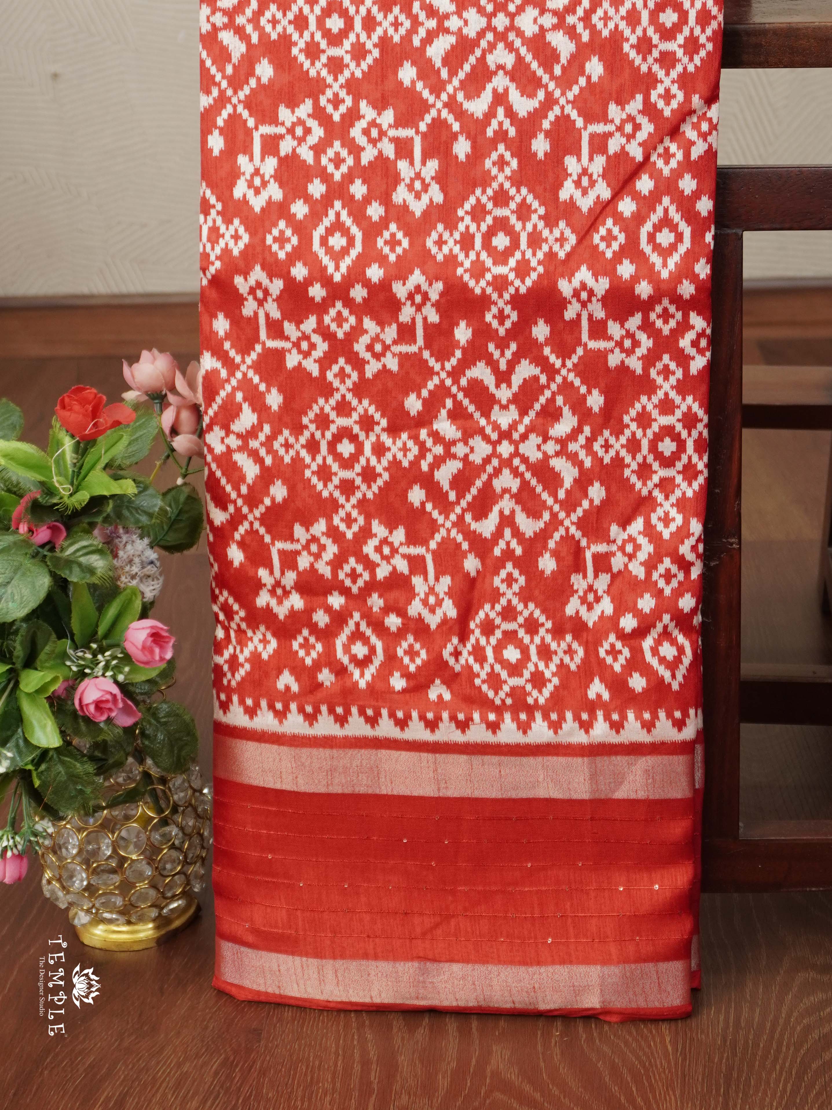 Ikkat Printed Dola Saree | TTDS2333