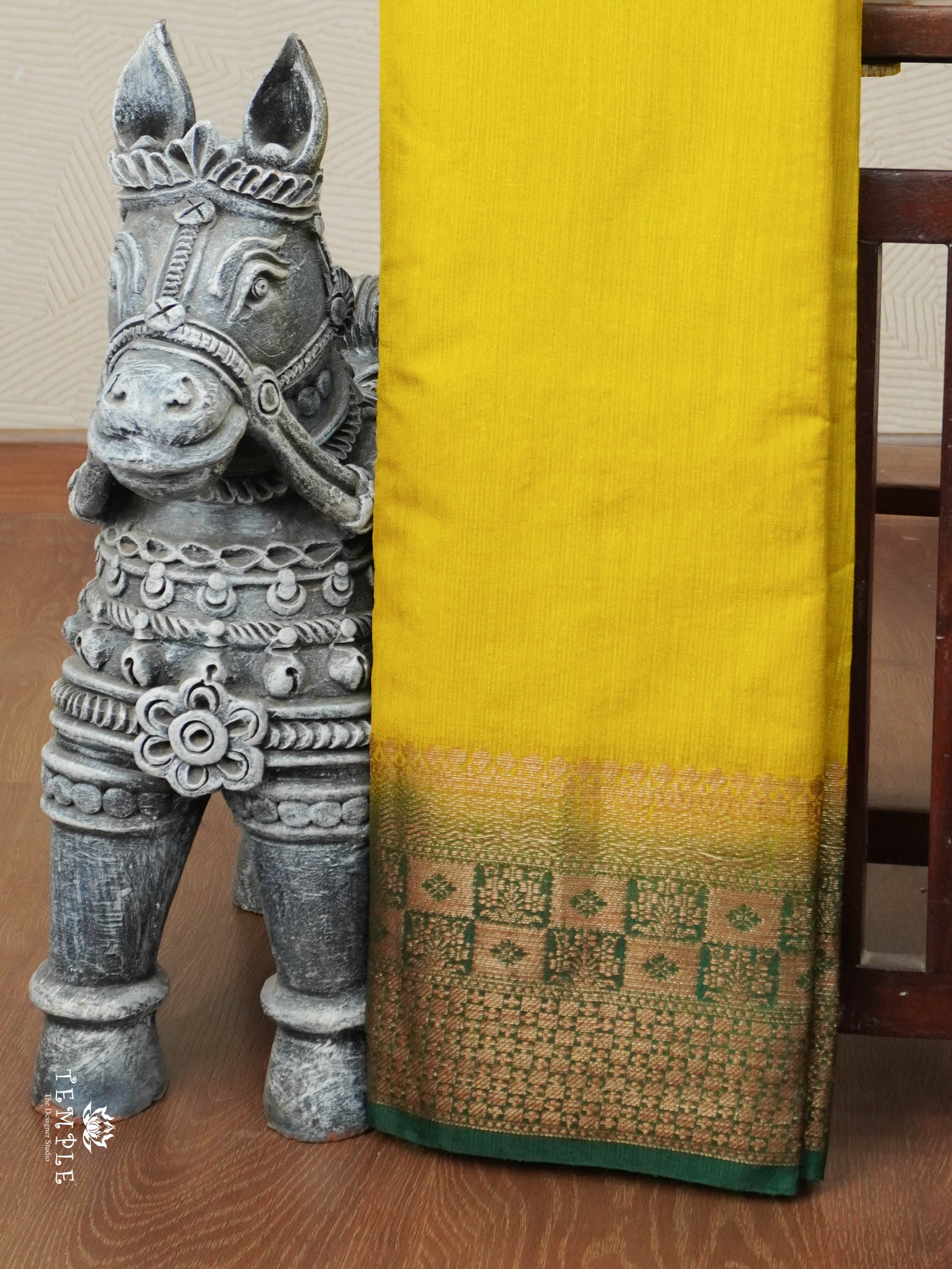 Jute Silk Saree(Yellow) | TTDS2829 | PRE BOOKING