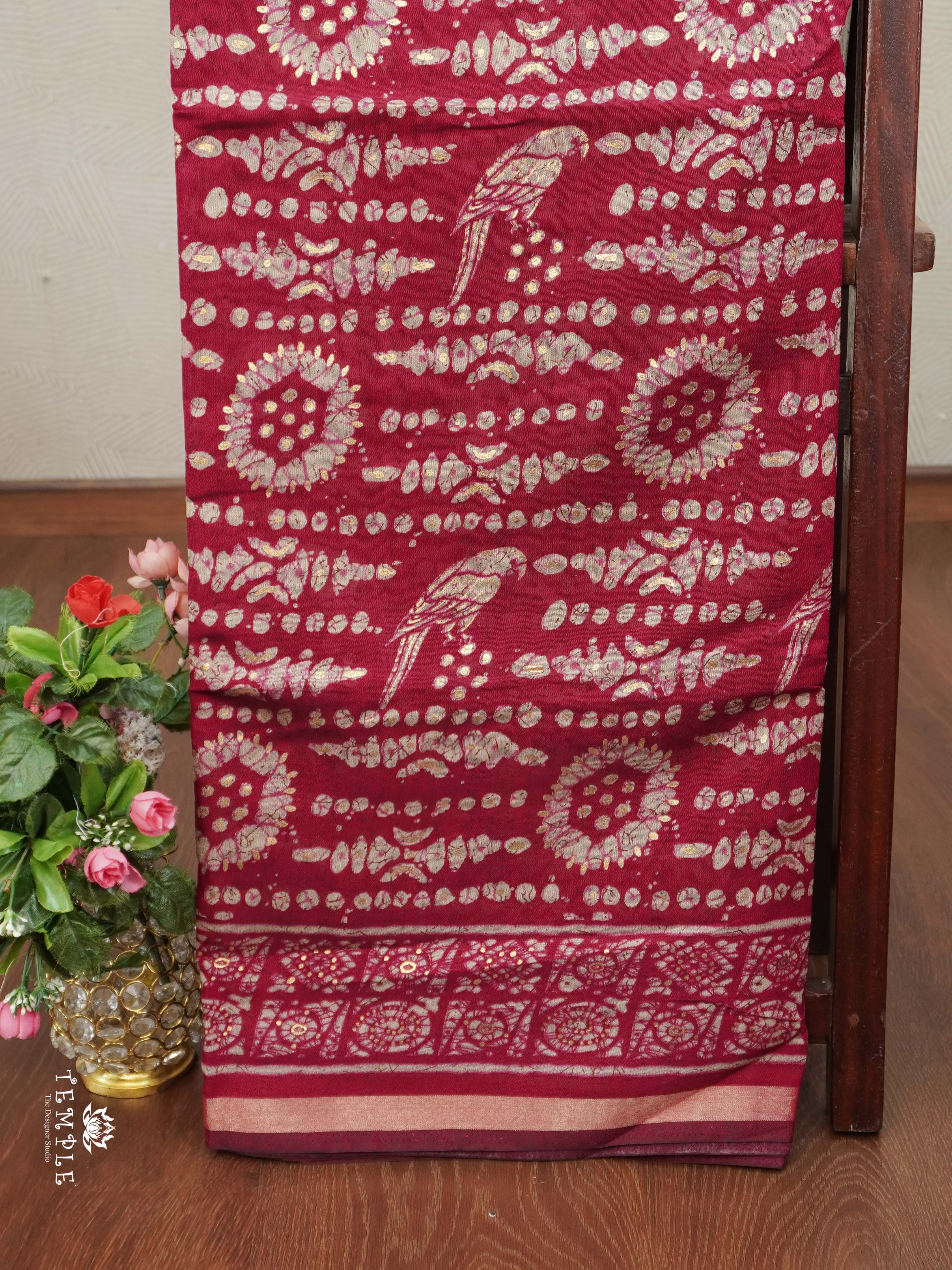 Fancy Saree with Foil Prints  | TTDS2325