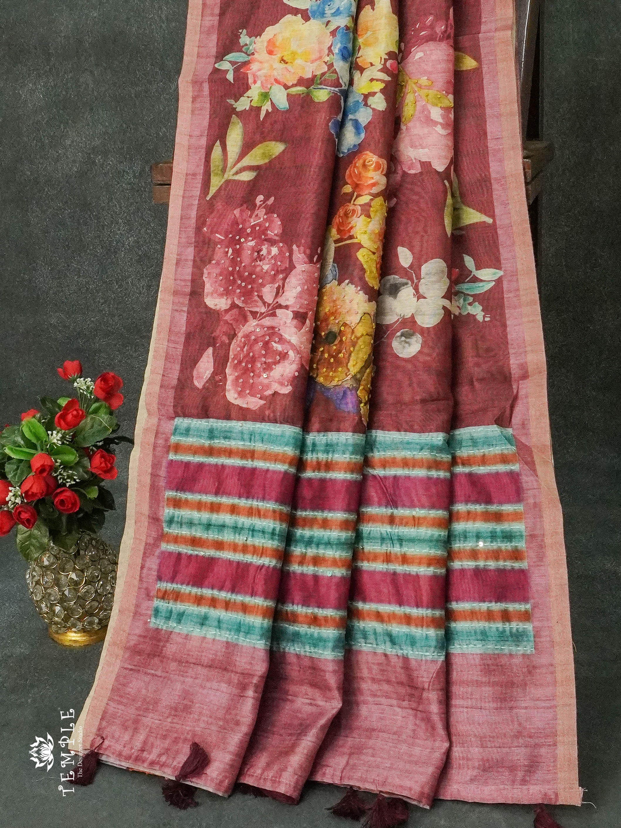 Corporate Wear Saree Collections (With Knott Work ) | TTDS988