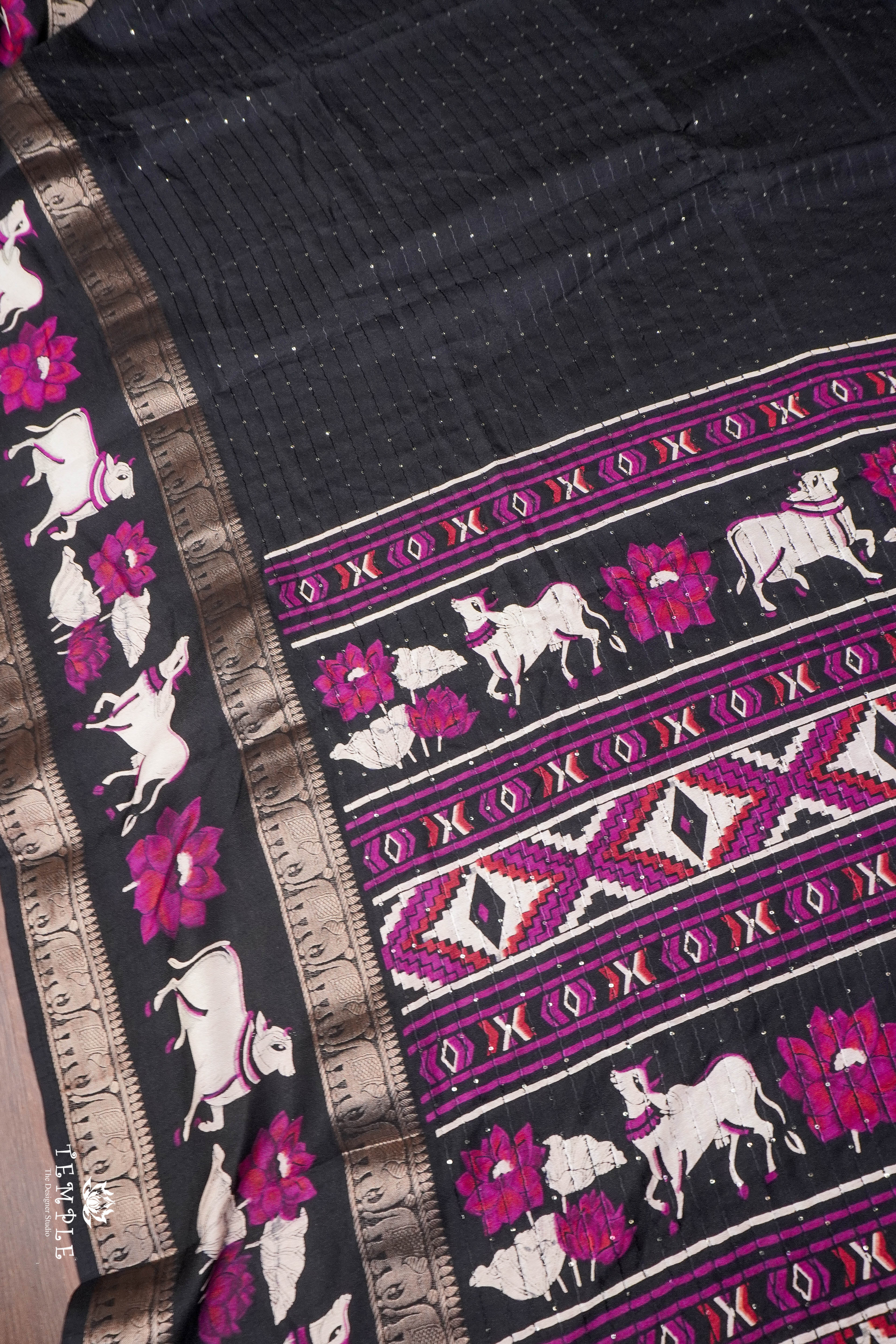 Pichwai Printed Gorgette Saree | TTDS1841