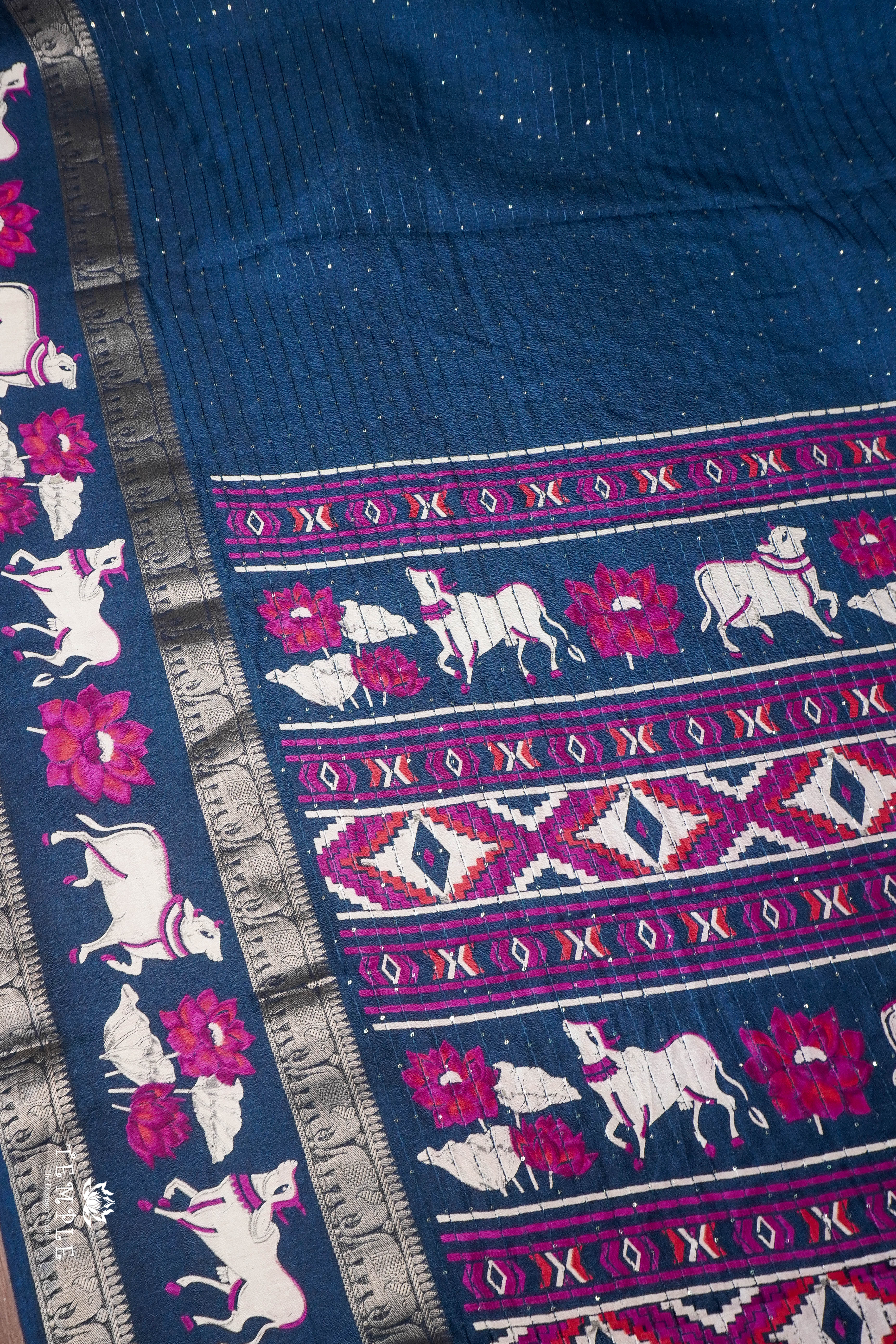 Pichwai Printed Gorgette Saree | TTDS1841