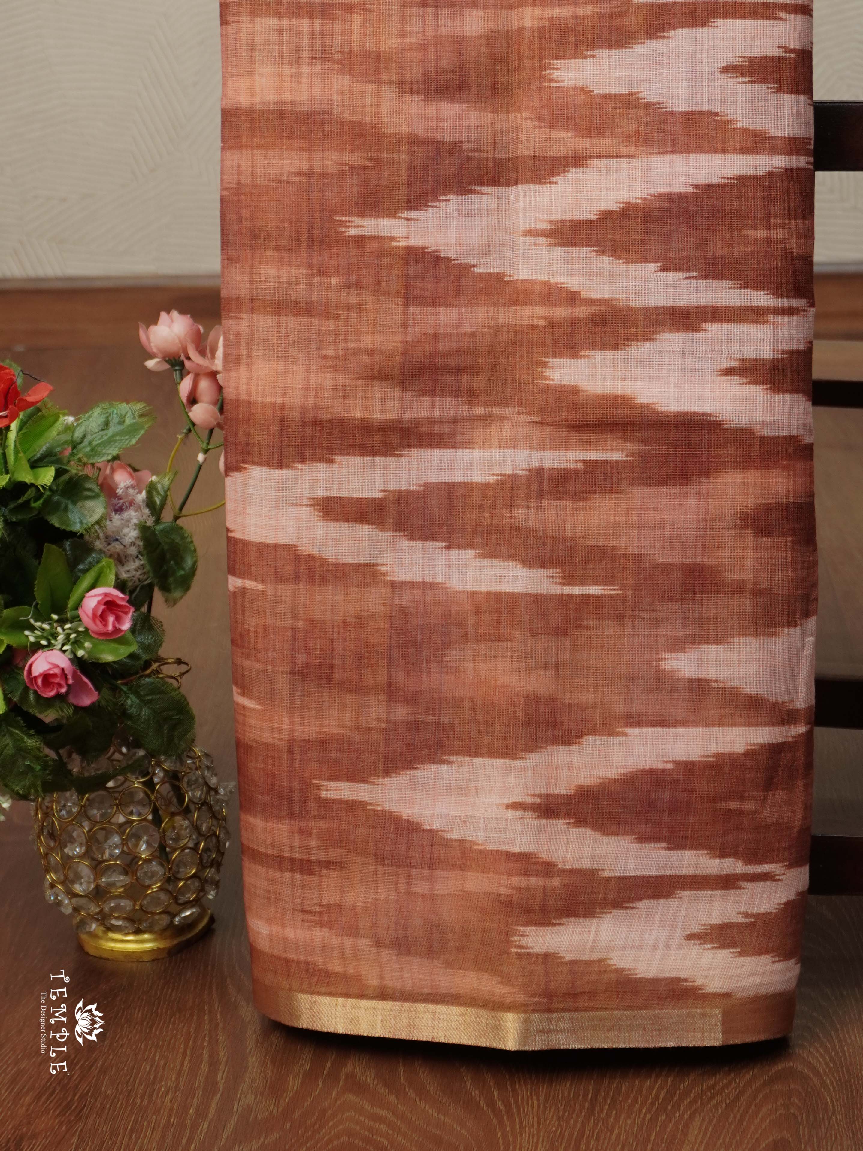 Ikkat Print Bamboo Saree | TTDS2342