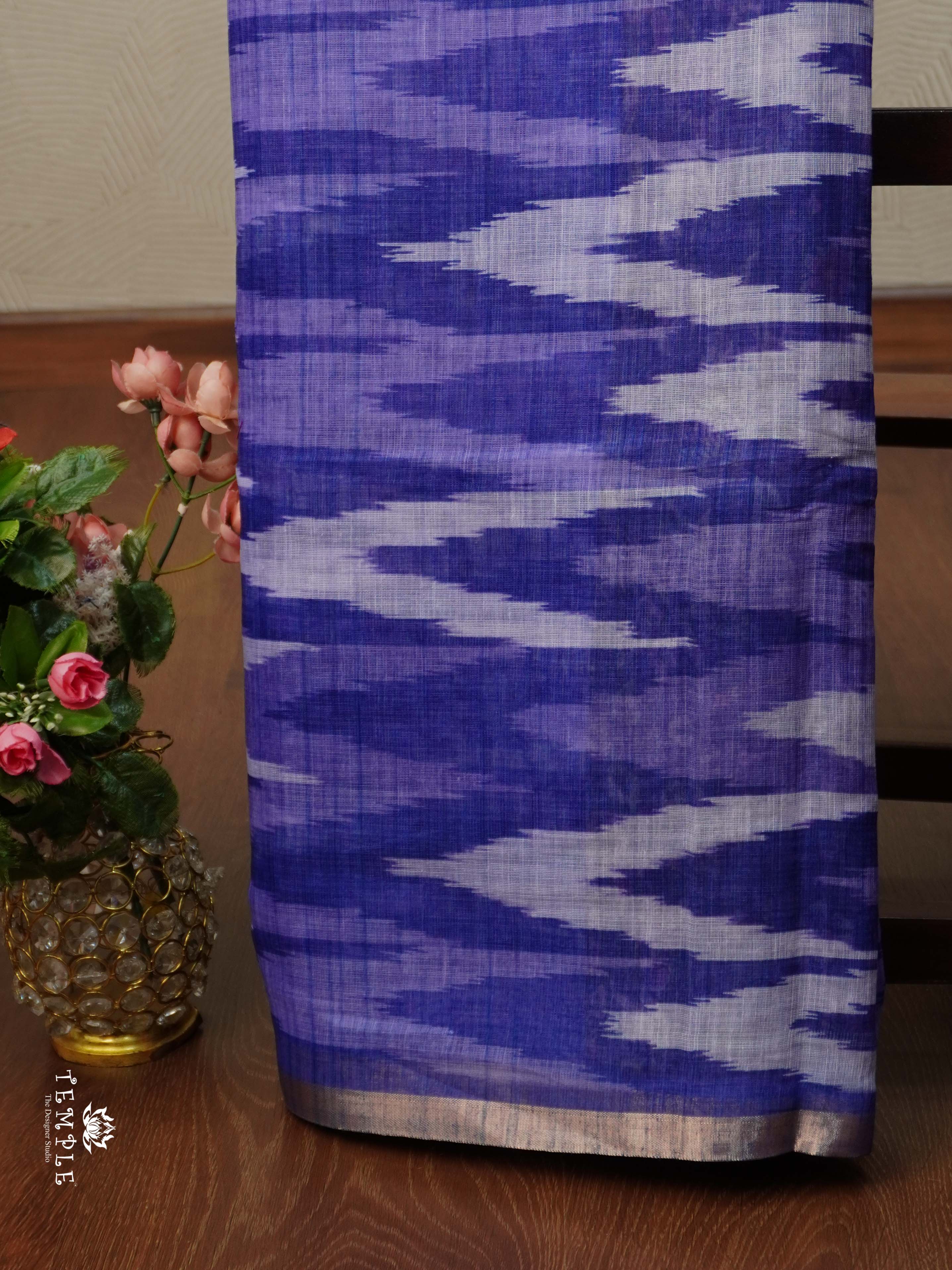 Ikkat Print Bamboo Saree | TTDS2342