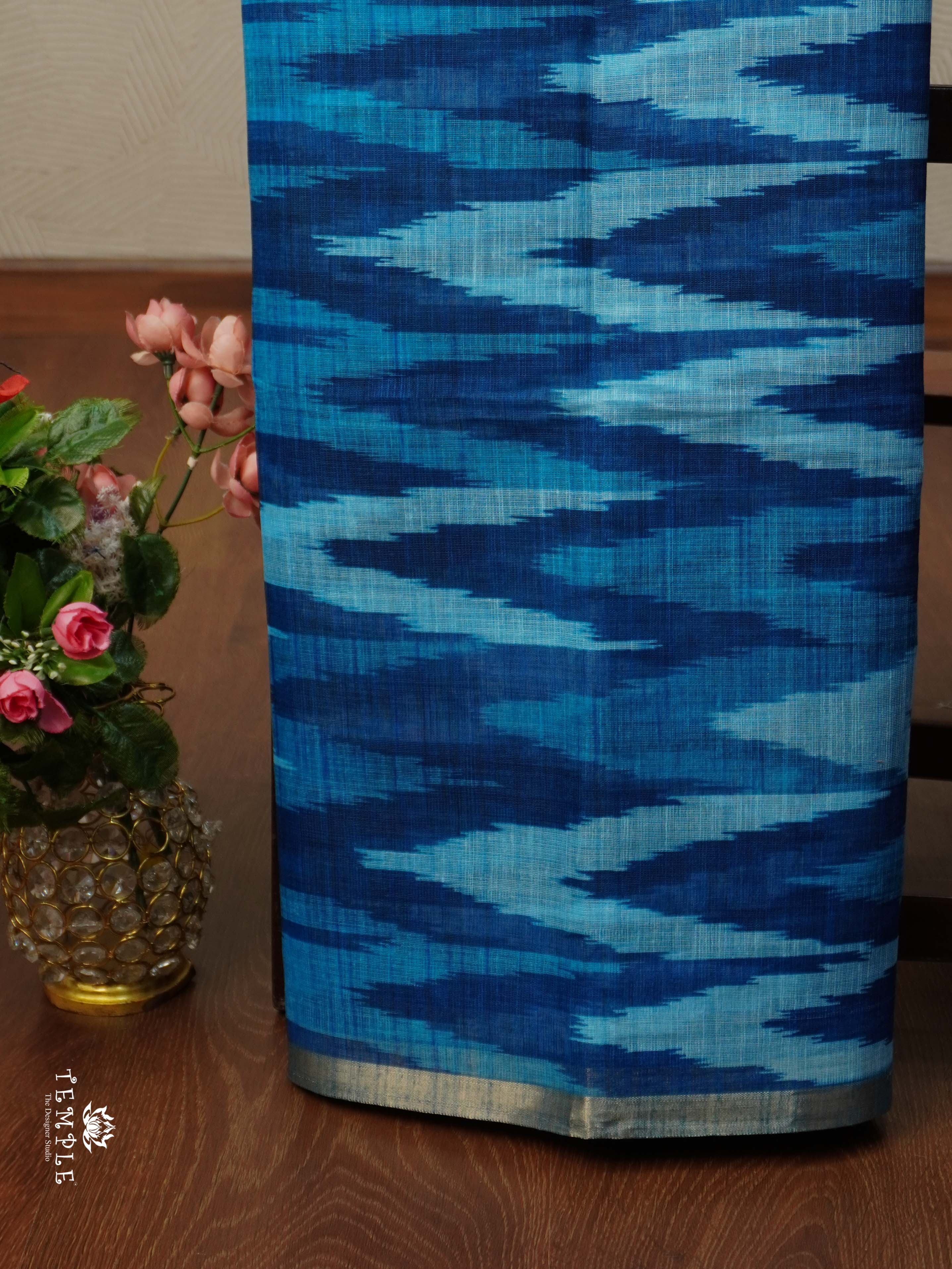 Ikkat Print Bamboo Saree | TTDS2342