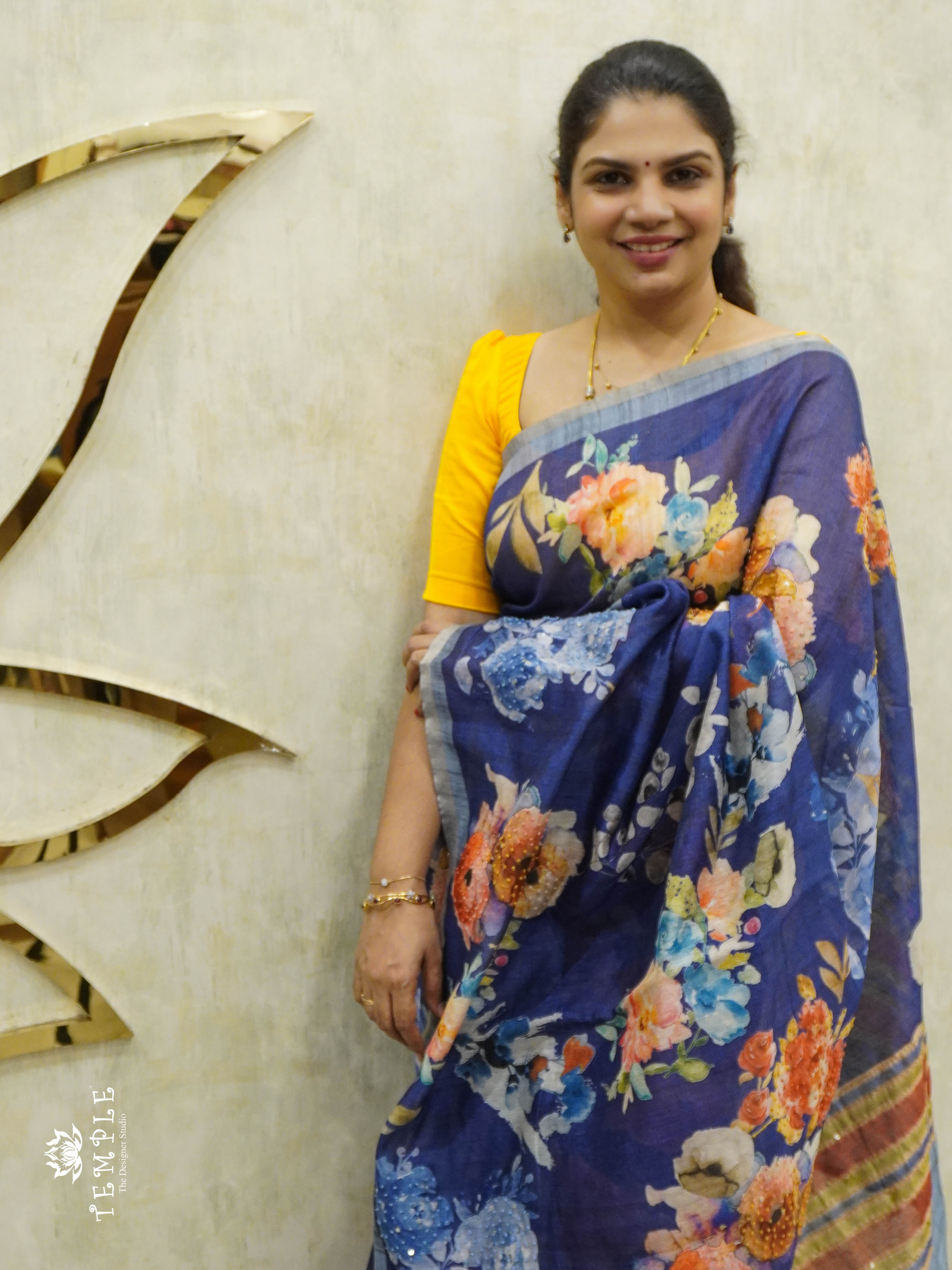 Corporate Wear Saree Collections (With Knott Work ) | TTDS988