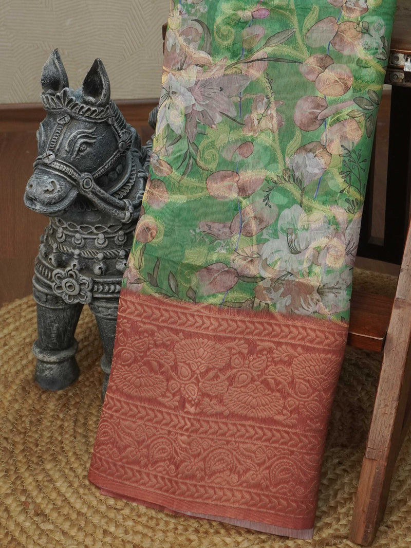 Jute Banarasi Saree | TTDS3676