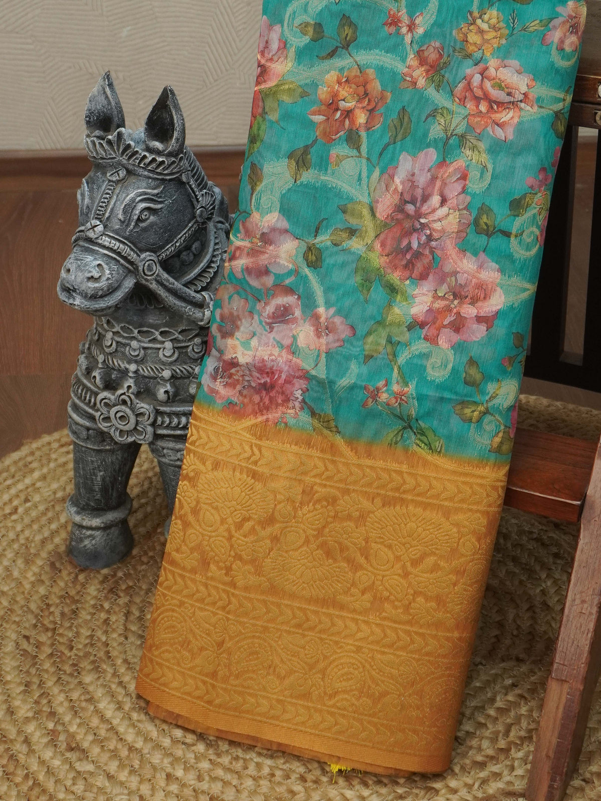 Jute Banarasi Saree | TTDS3676