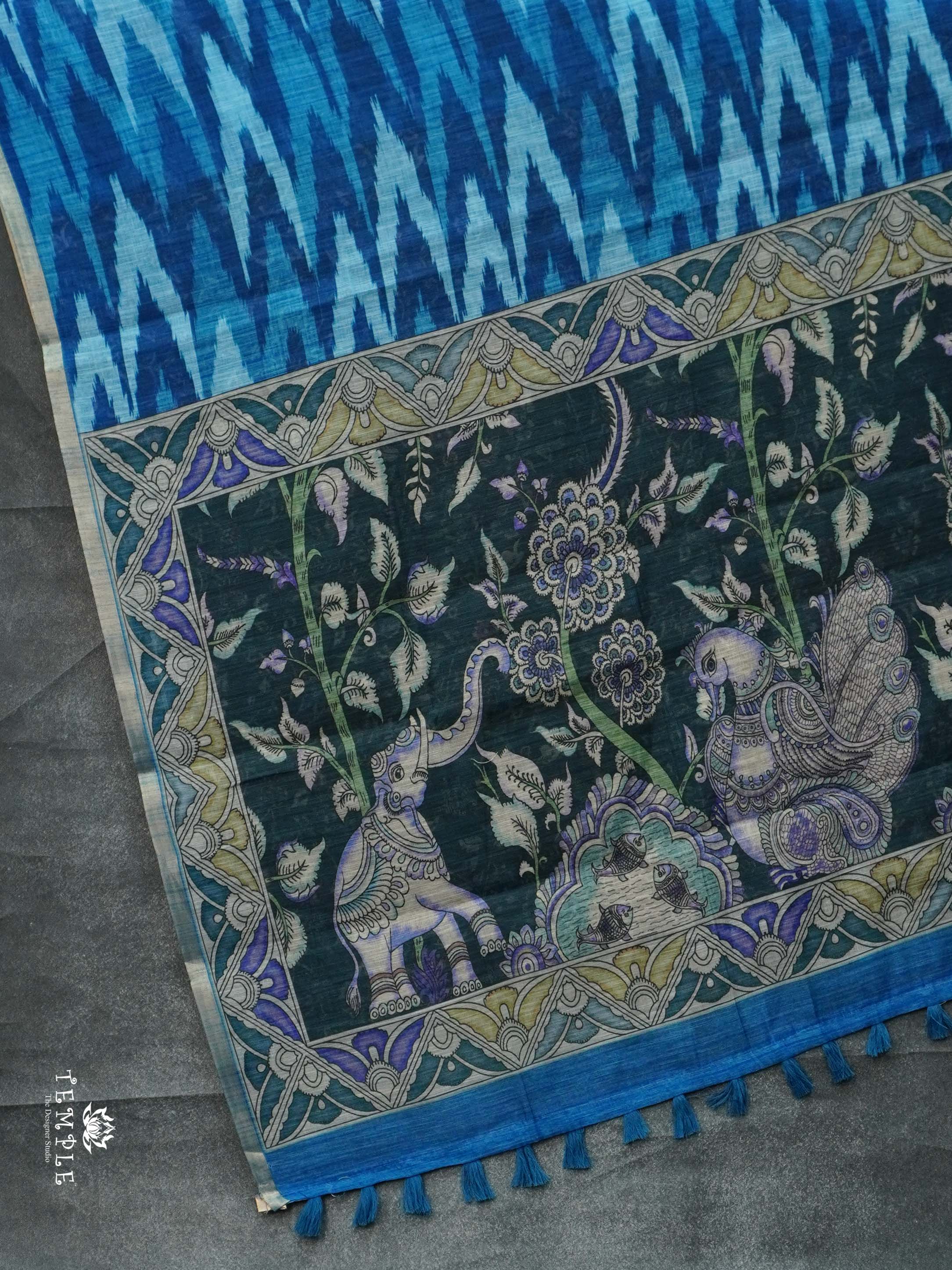 Ikkat Print Bamboo Saree | TTDS2342