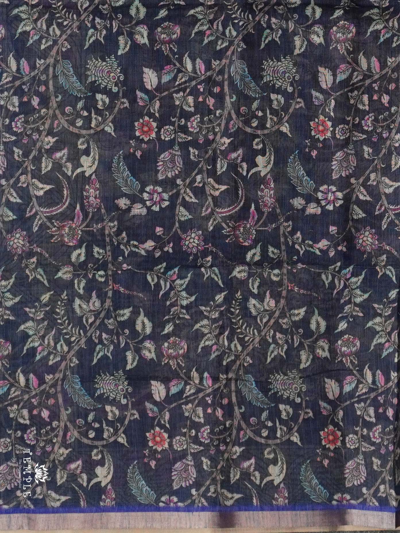 Ikkat Print Bamboo Saree | TTDS2342