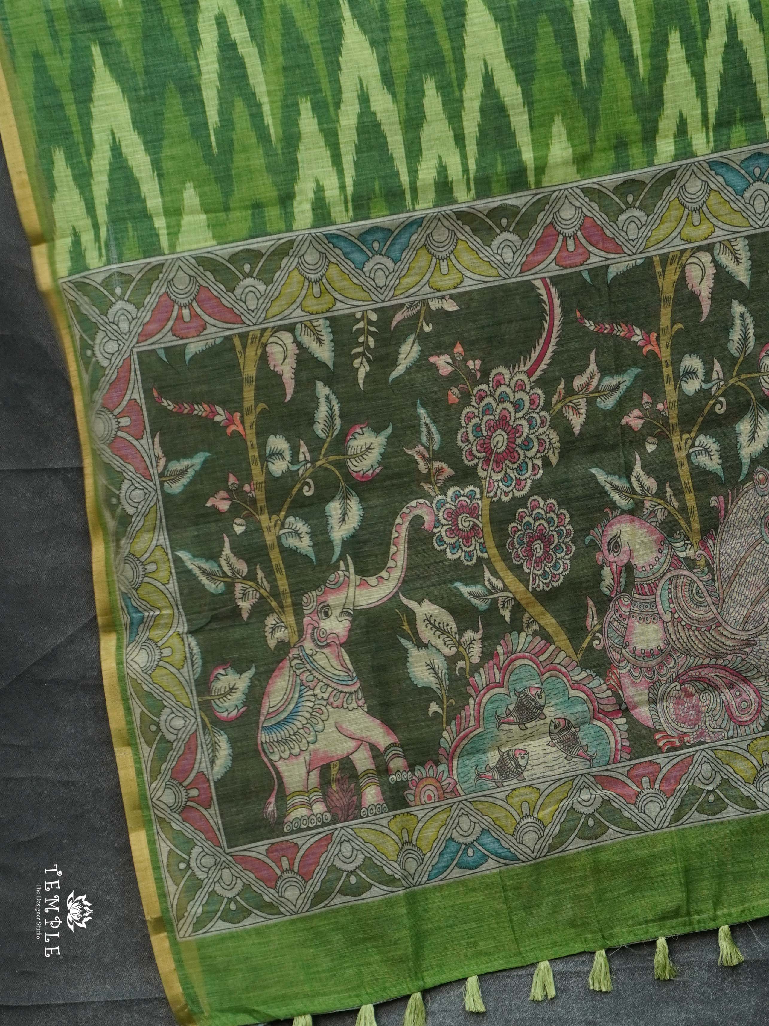 Ikkat Print Bamboo Saree | TTDS2342