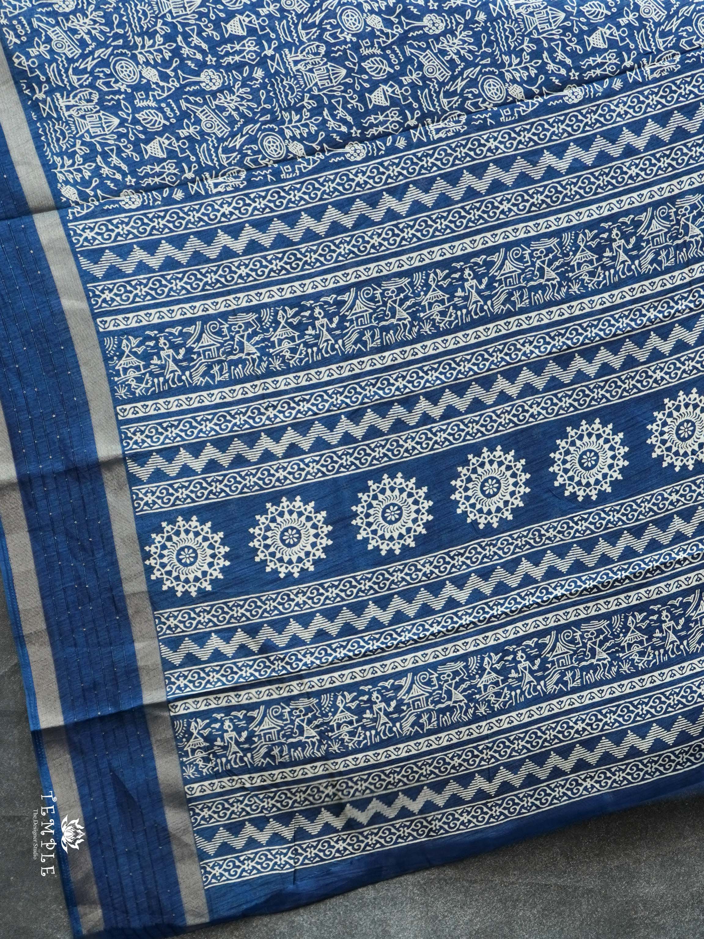 Warli Printed Dola Saree | TTDS2340