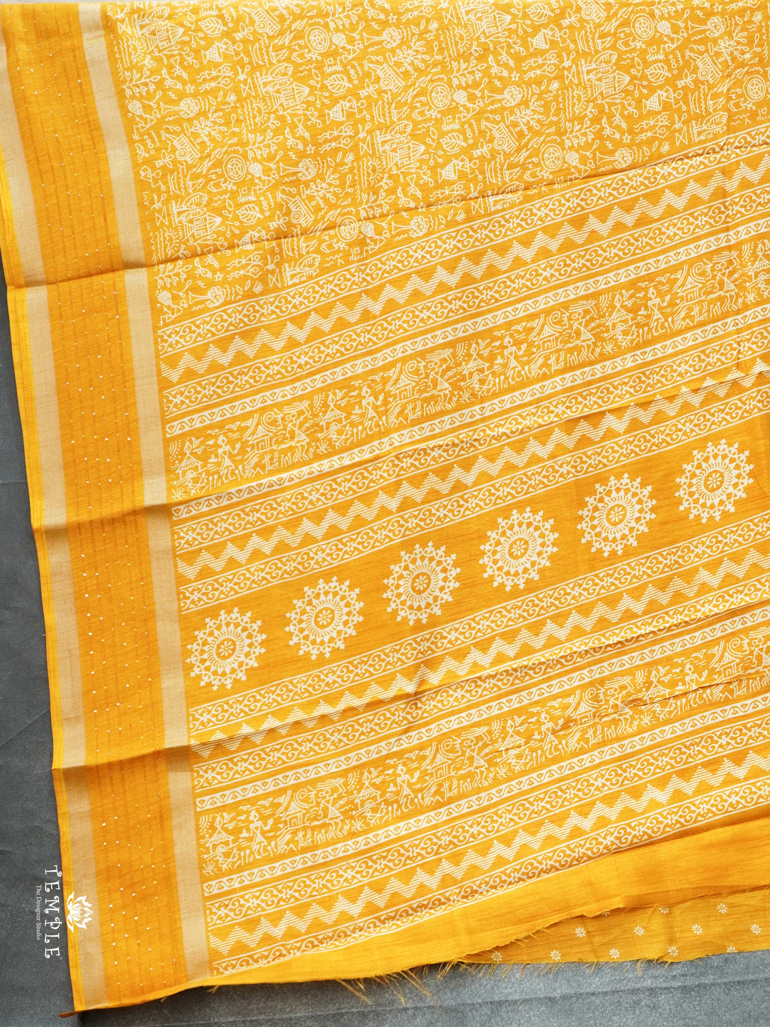 Warli Printed Dola Saree | TTDS2340