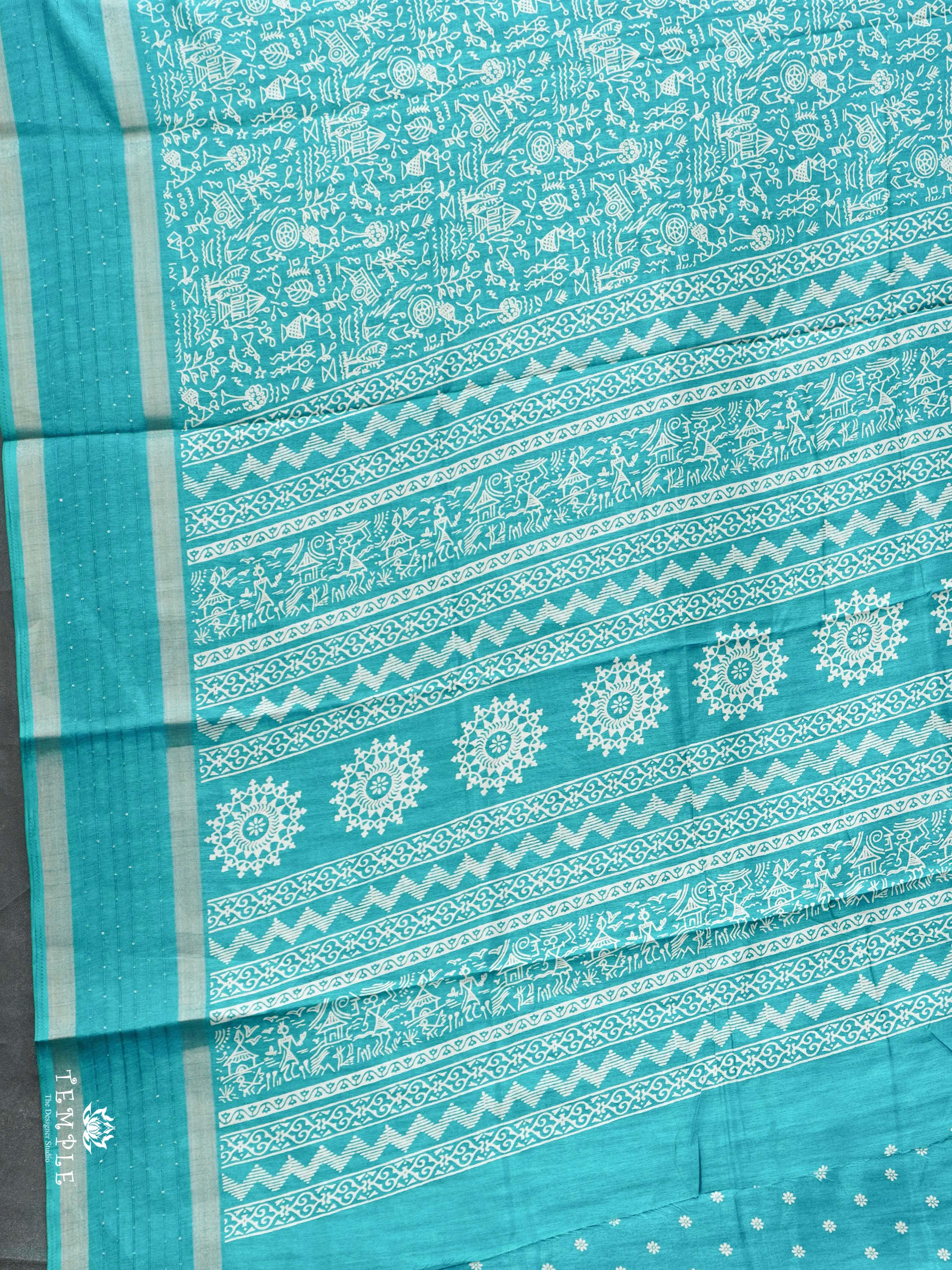 Warli Printed Dola Saree | TTDS2340