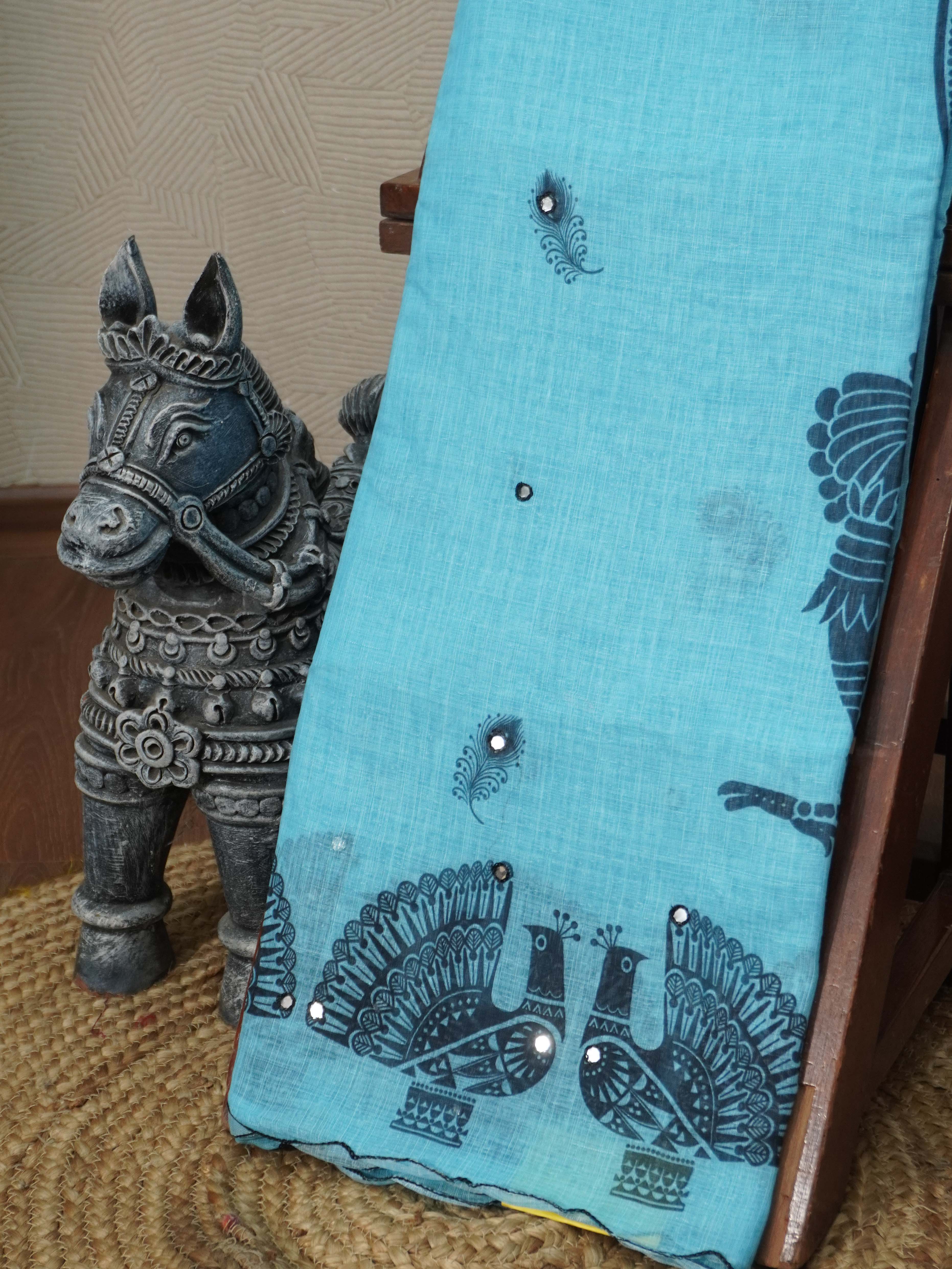 Linen Cotton Saree | TTDS3243