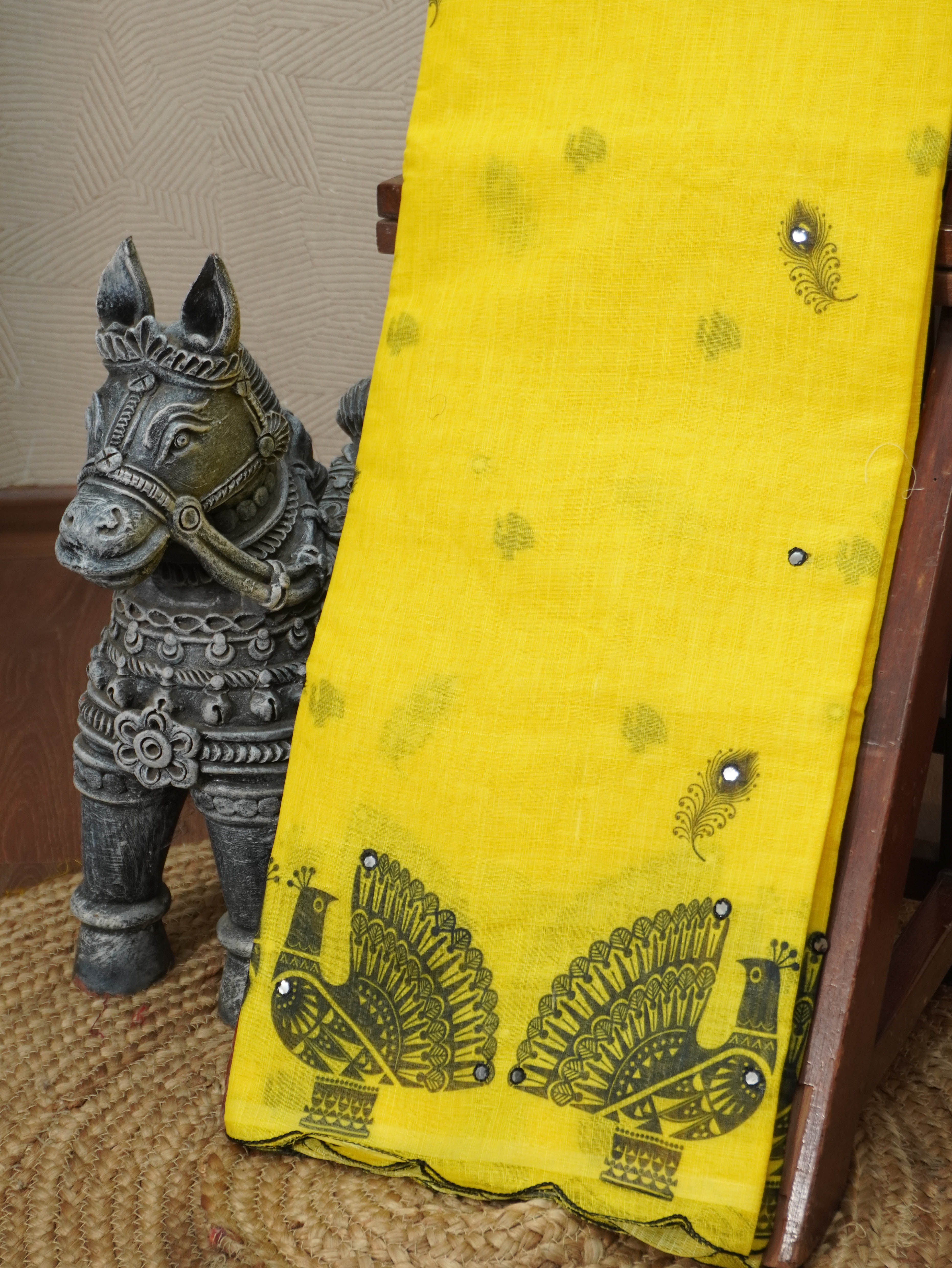 Linen Cotton Saree | TTDS3243