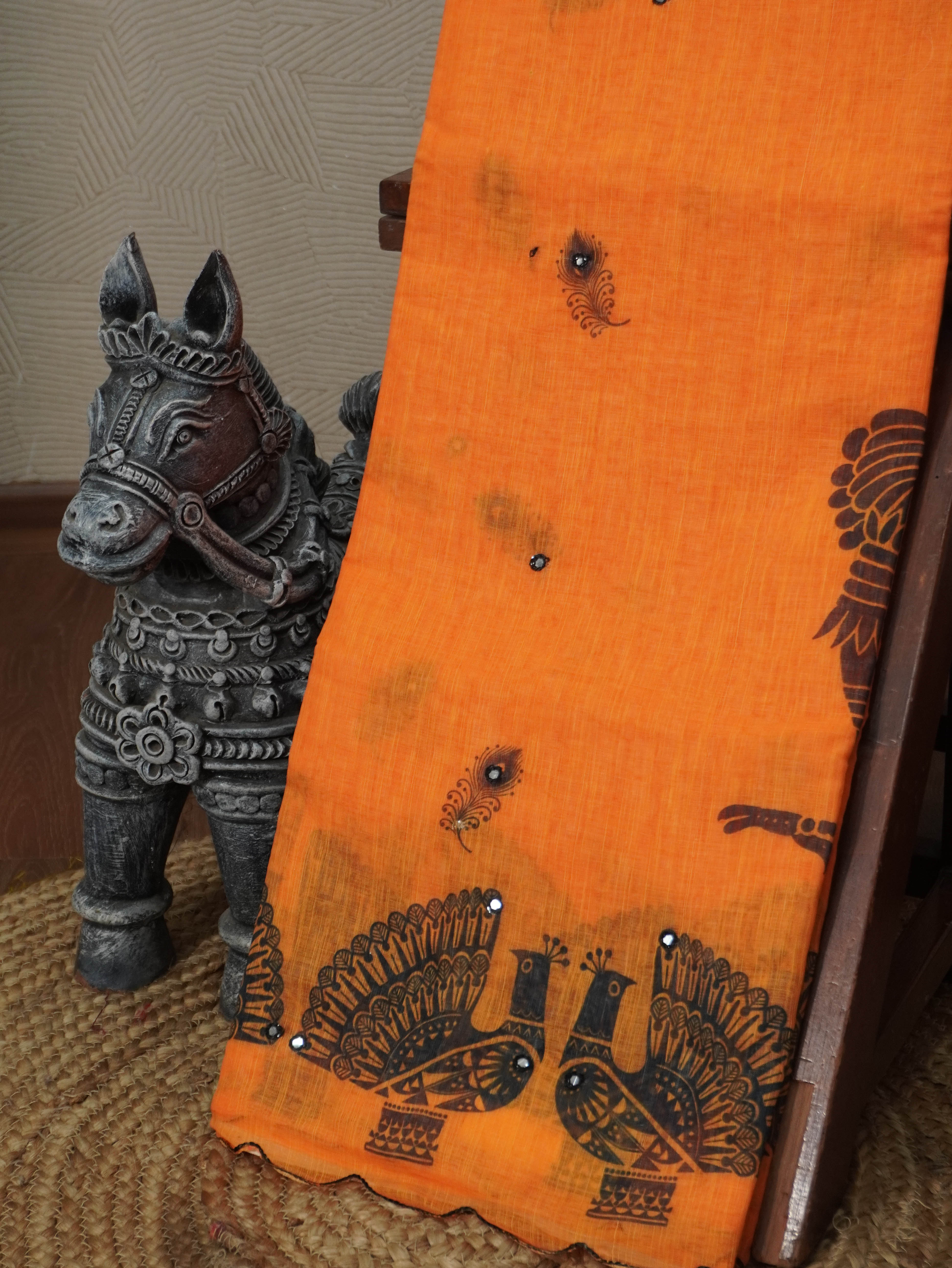 Linen Cotton Saree | TTDS3243