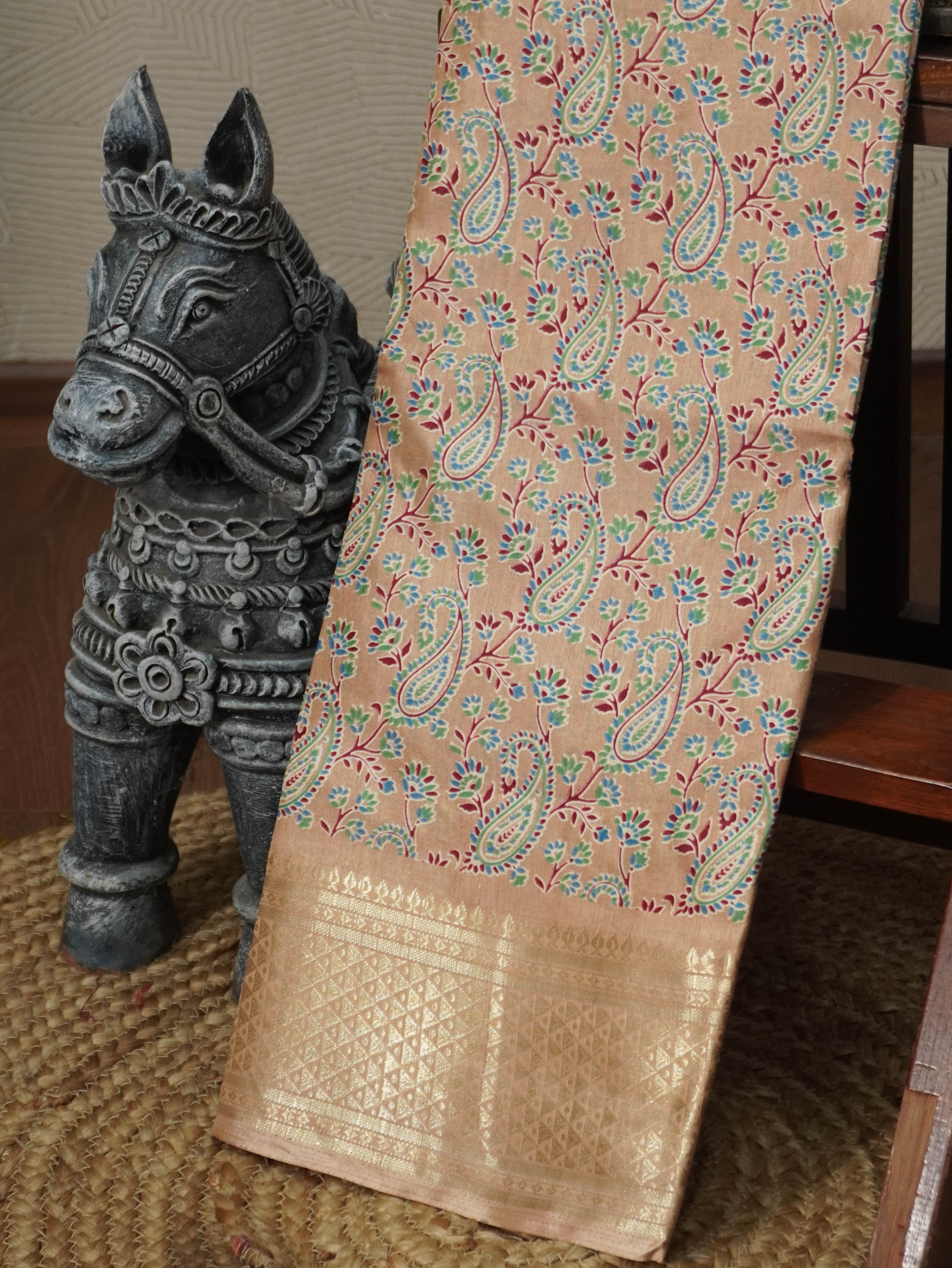 Printed Dola Silk Saree | TTDS3244