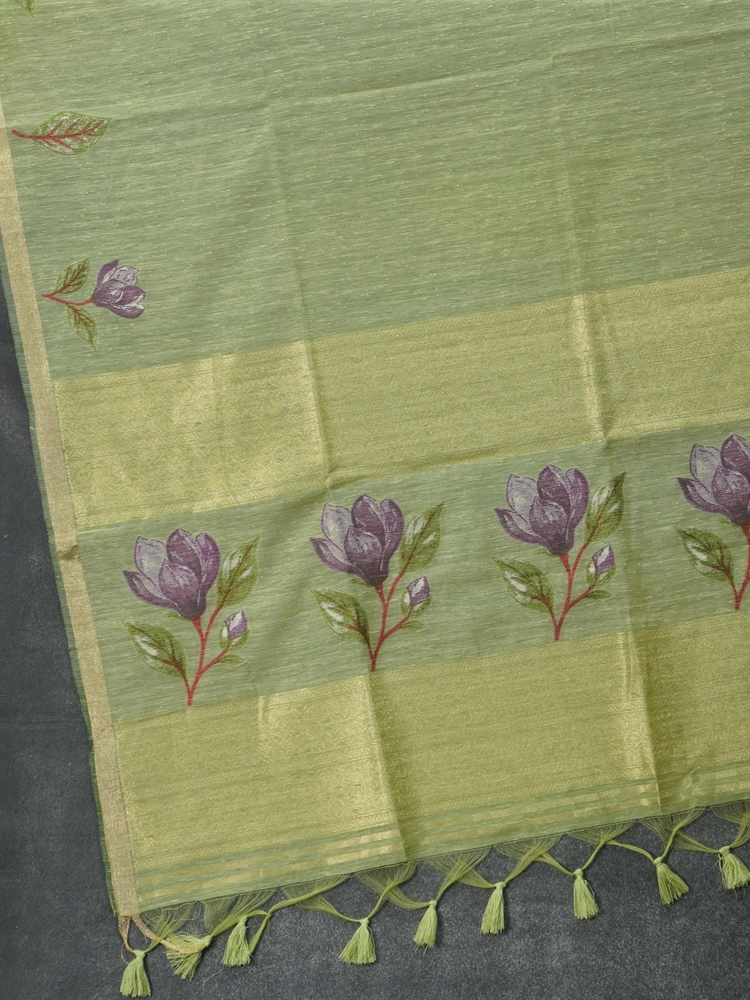 Linen Cotton Saree | TTDS3280