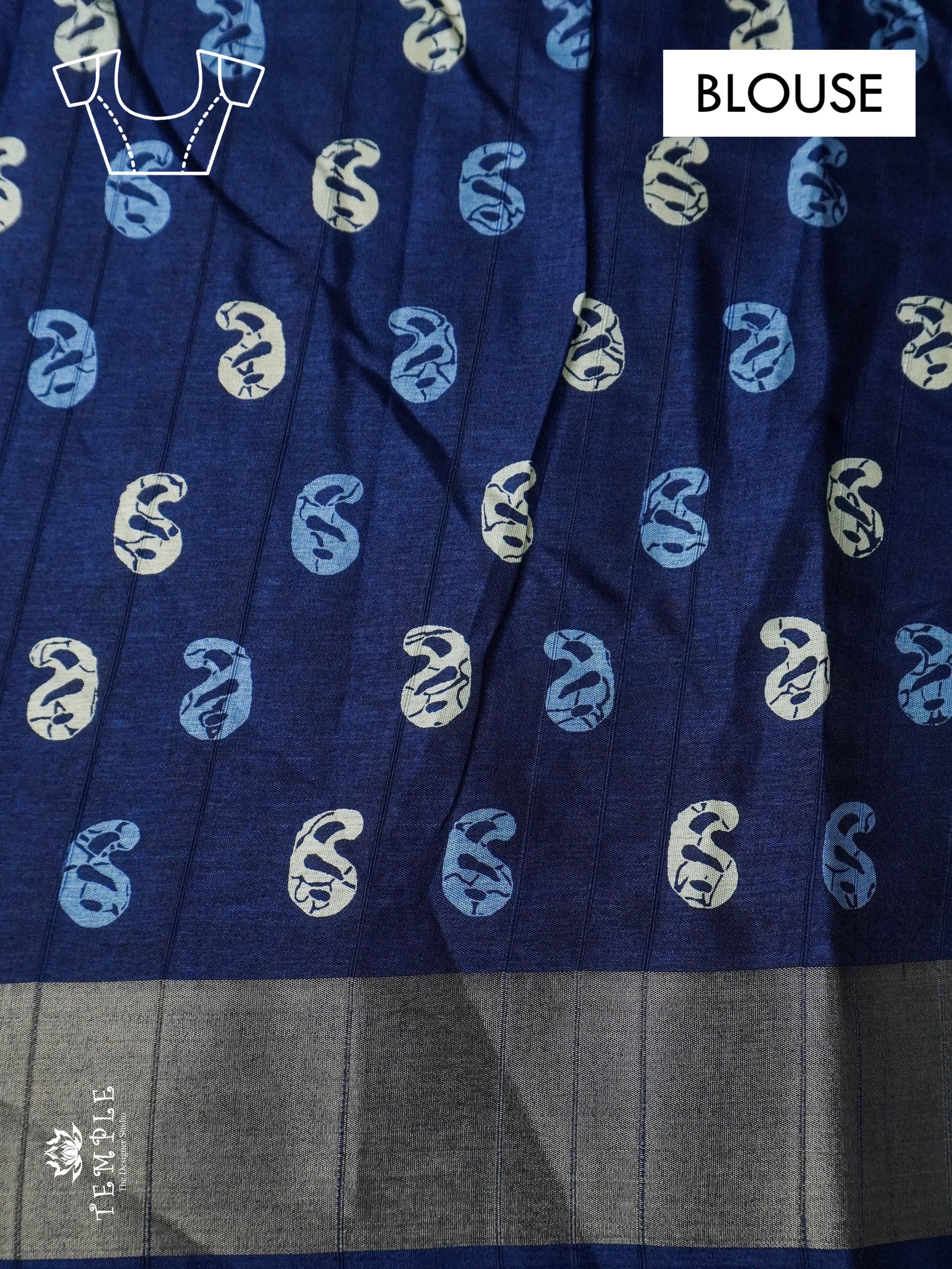Kadhi Indigo Cotton Saree | TTDS804