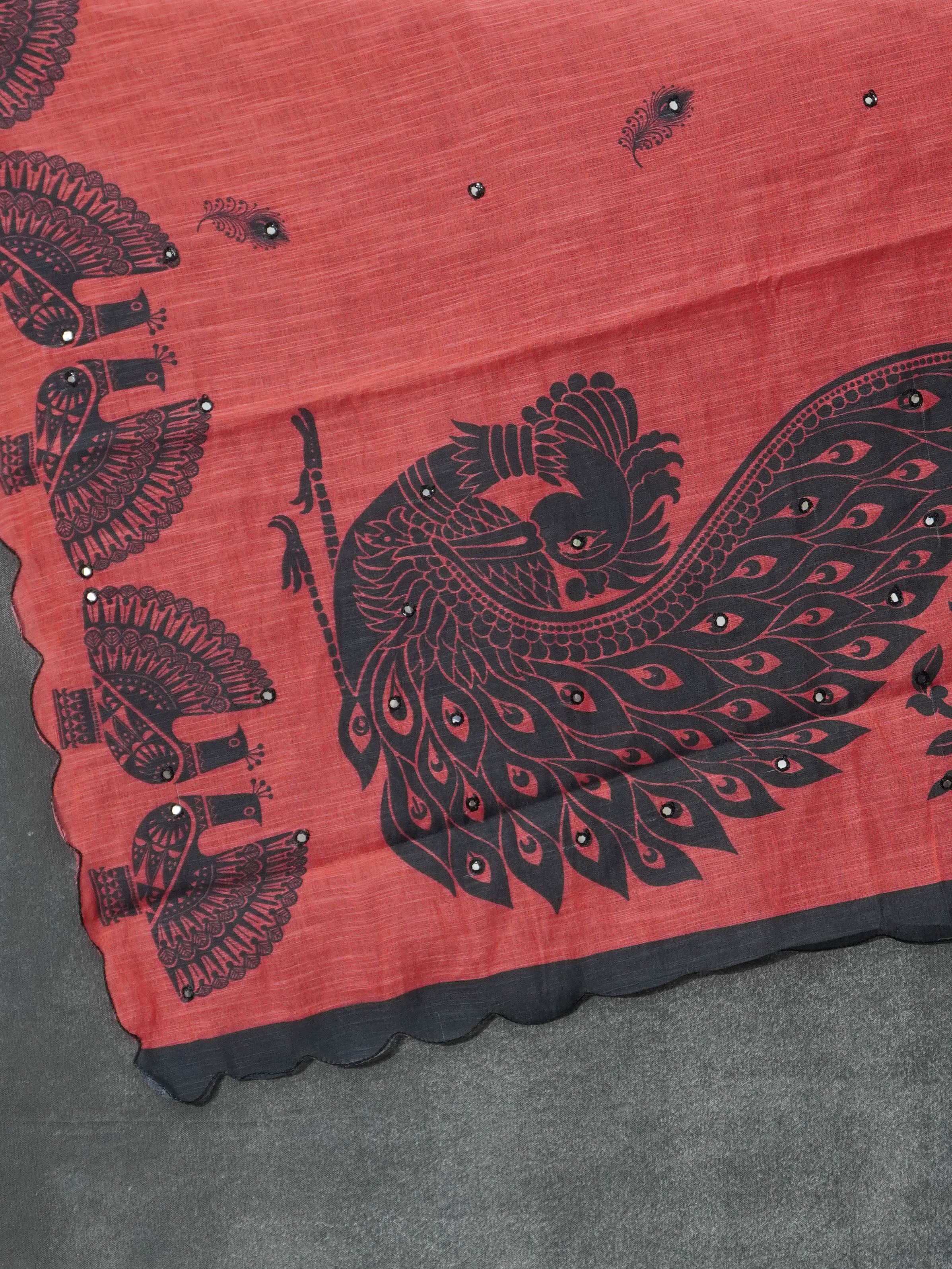 Linen Cotton Saree | TTDS3243