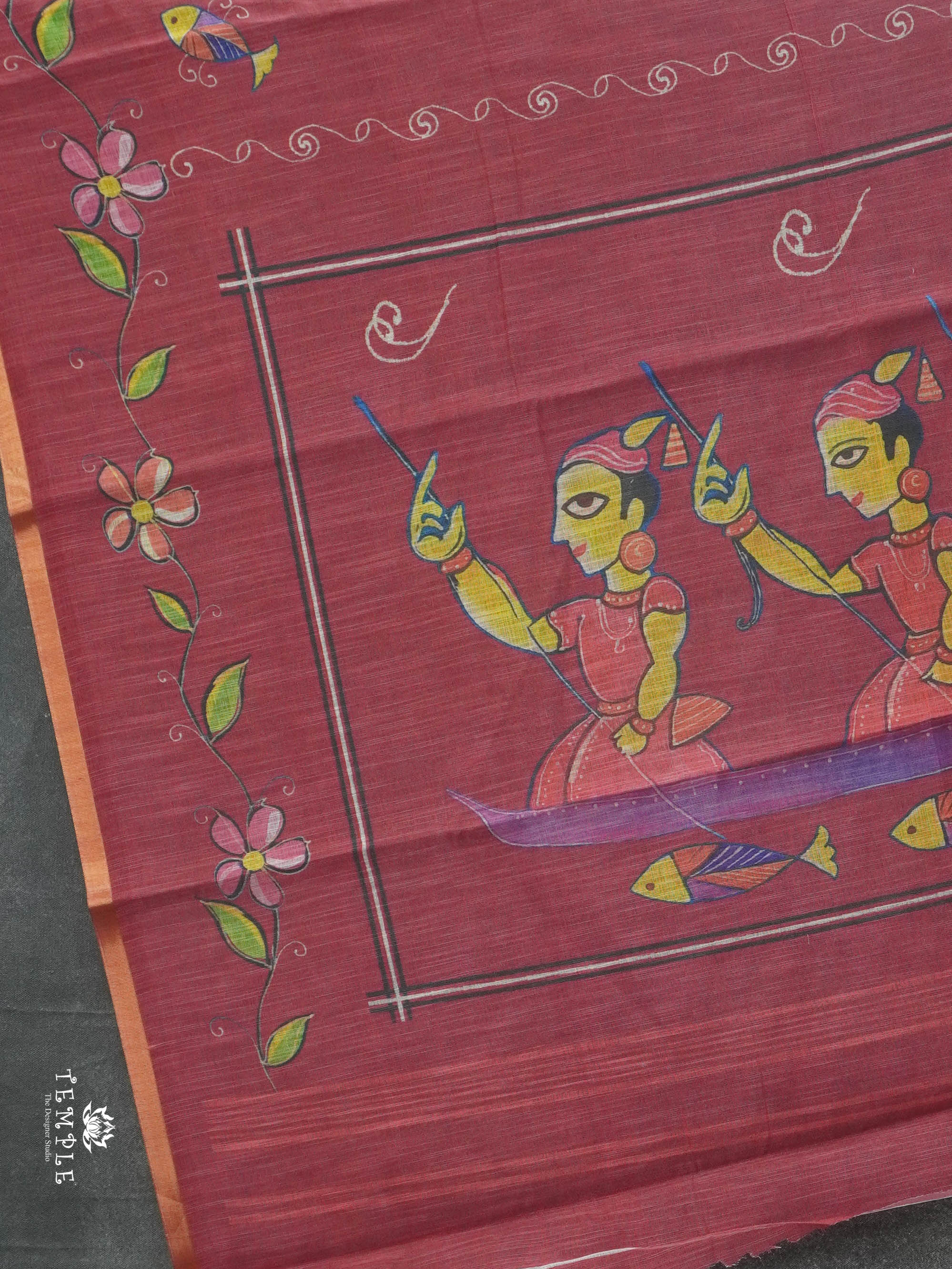 Linen cotton saree | TTDS2814